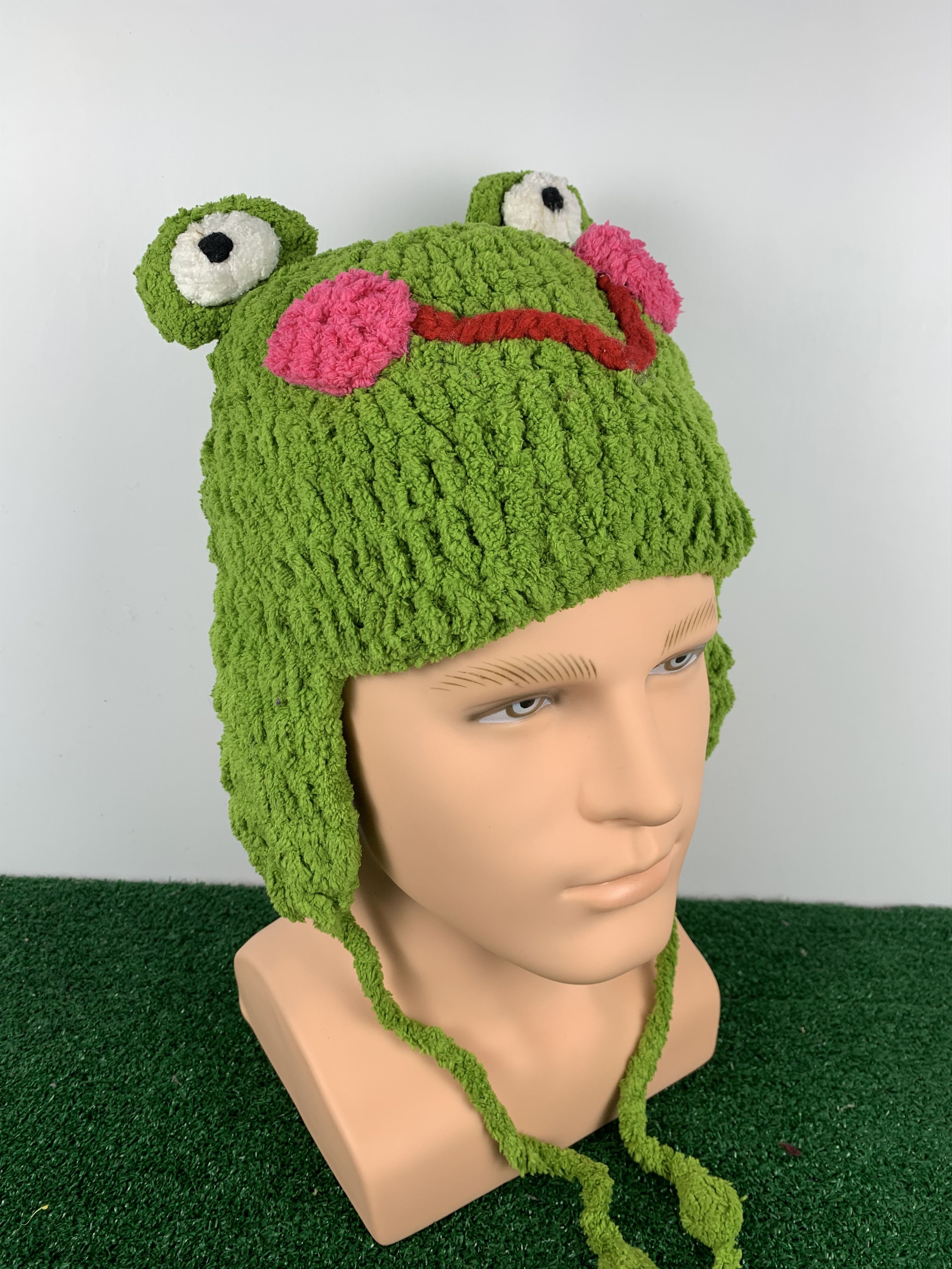 Japanese Brand Vintage Frog Earlid Beanie Style BA0024 Size ONE SIZE - 1 Thumbnail