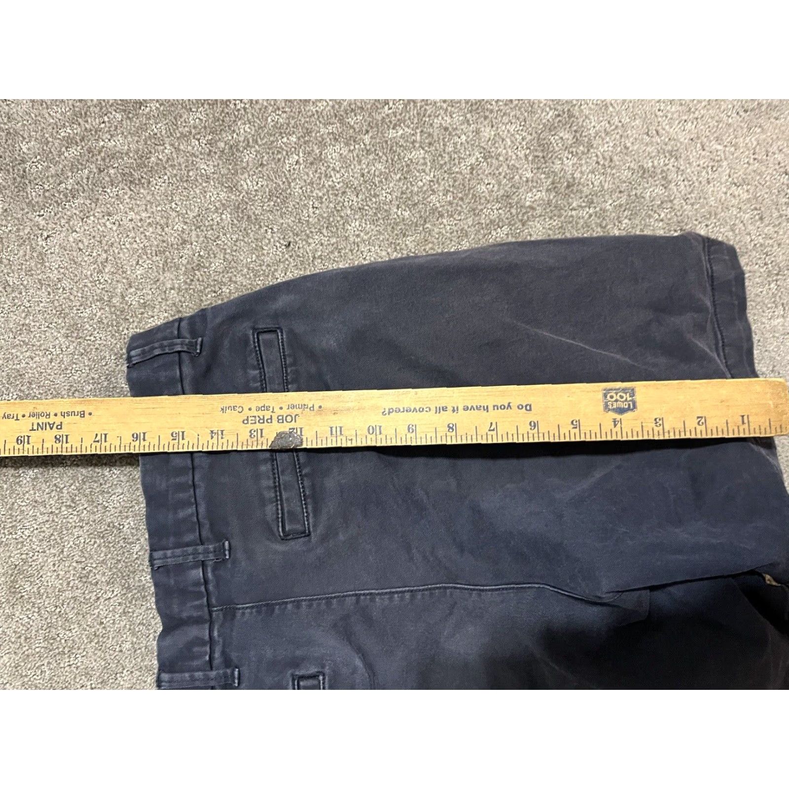 Gap VINTAGE Gap 8 Inch Short Mens 29 Mid Rise Stretch Gapflex Navy Blue Distressed Size US 29 - 4 Thumbnail