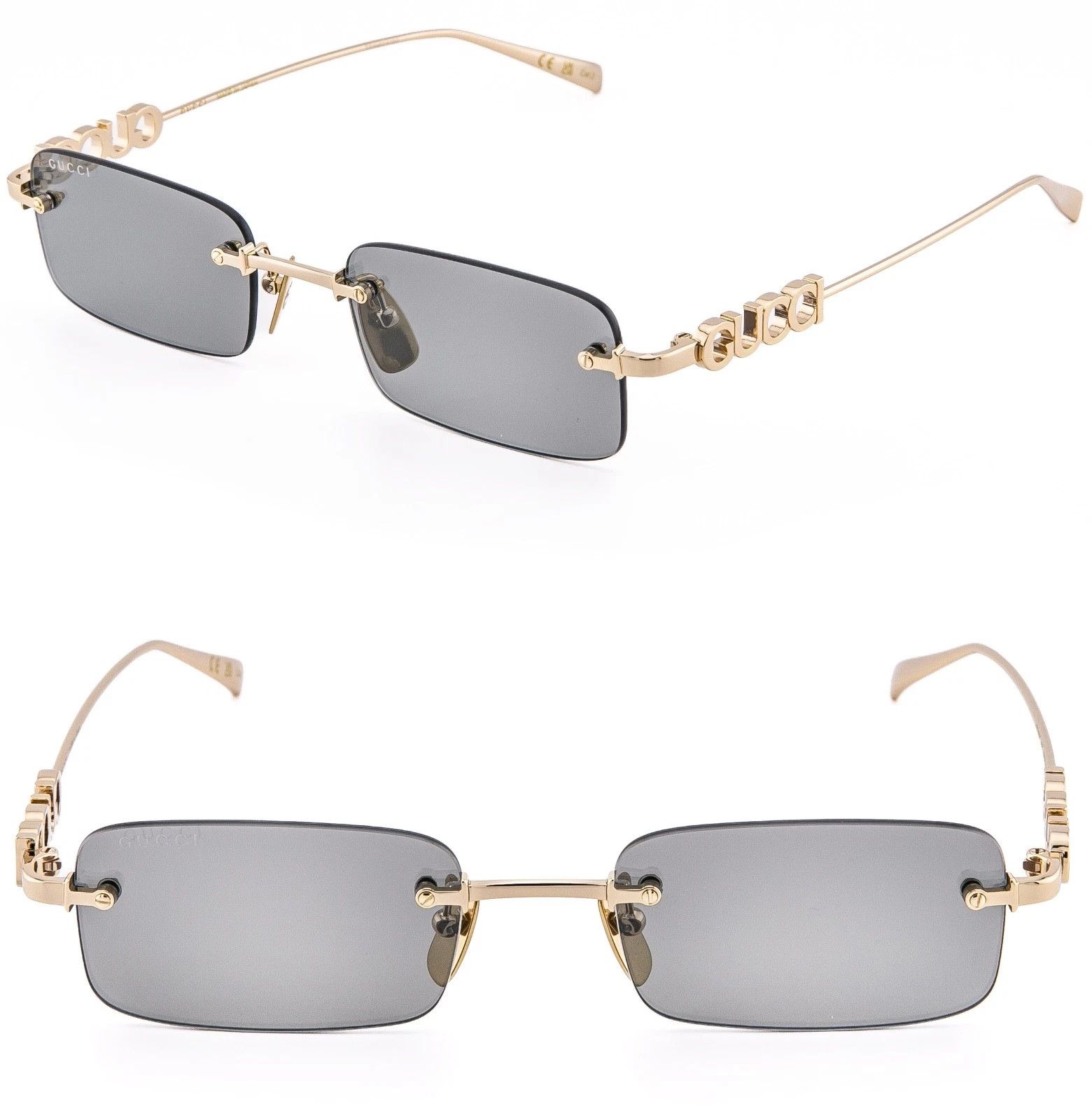 Gucci GUCCI 1808 Gold Silver Mirror Logo GG1808S Sunglasses 003 Size ONE SIZE - 1 Thumbnail