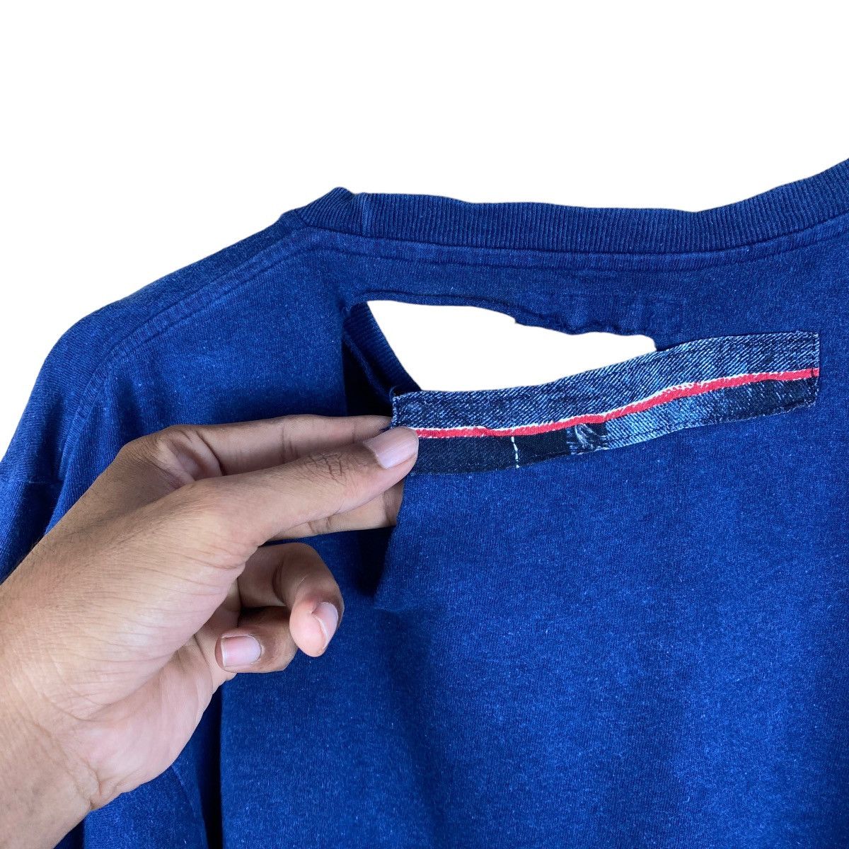 Blue Blue Japan × Japanese Brand VINTAGE BLUE BLUE JAPAN RIPPED POOR CONDITION TEE Size US XS / EU 42 / 0 - 5 Thumbnail