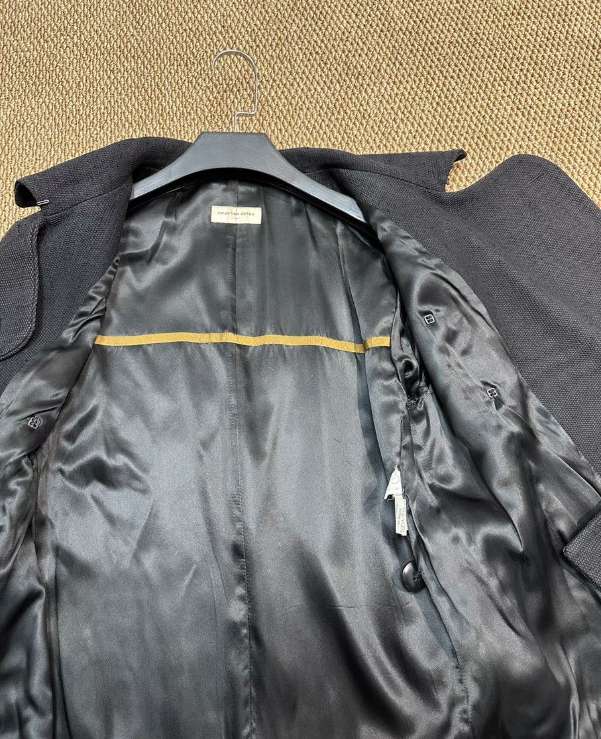 Dries Van Noten Dries Van Noten Navy Double-Breasted Wool Short Coat K23 Size XS / US 0-2 / IT 36-38 - 7 Thumbnail