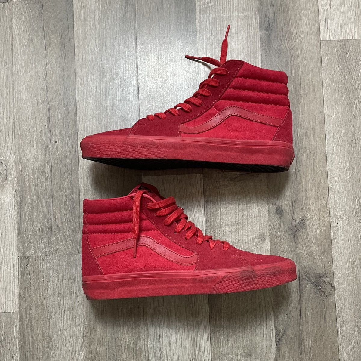 Vans Rare! Vans Sk8-Hi “Mono Red” 2016 Size US 10.5 / EU 43-44 - 3 Thumbnail