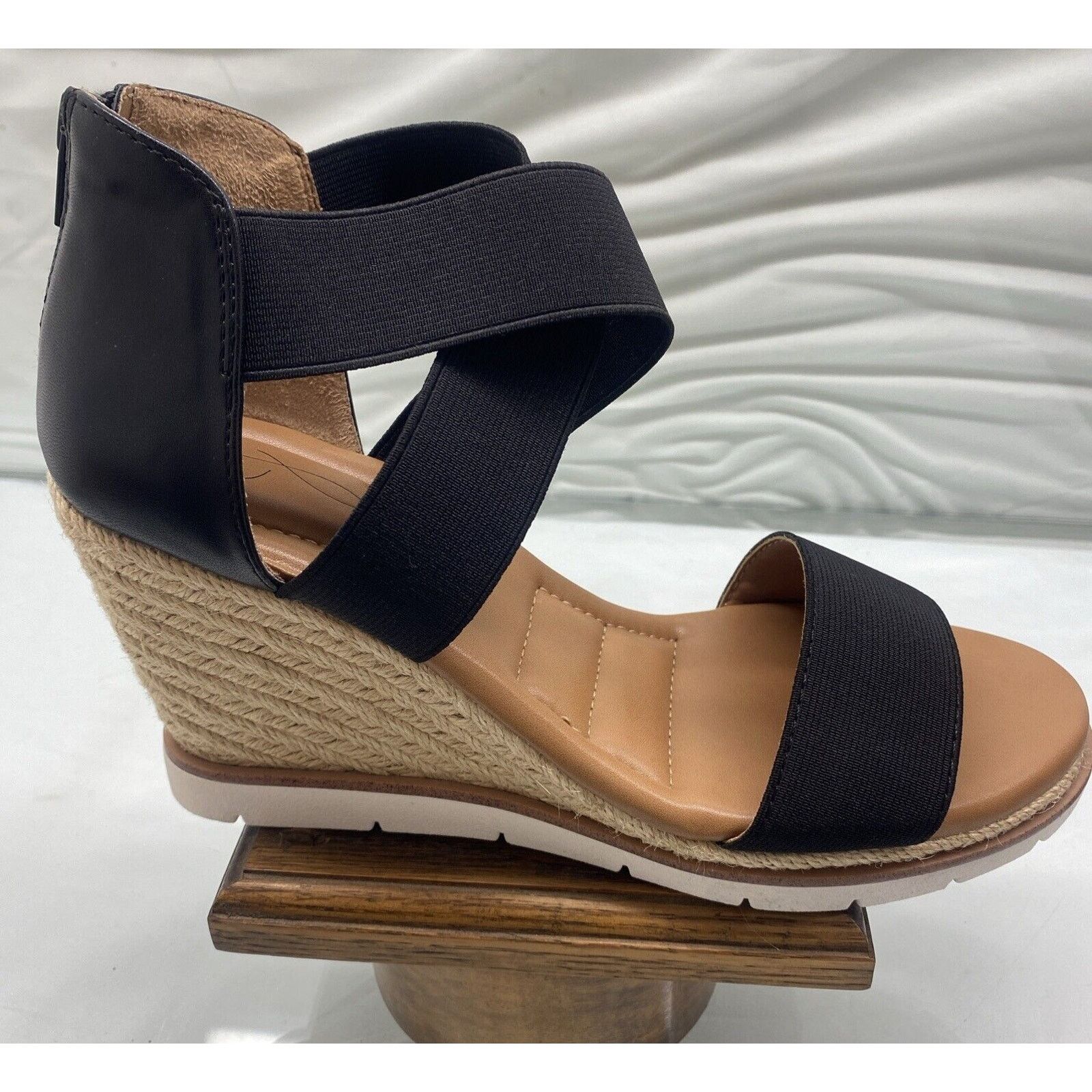 Joie Joie Women Ginger Slingbacks Espadrille Wedges Black Size 8M Size US 8 / IT 38 - 1 Thumbnail