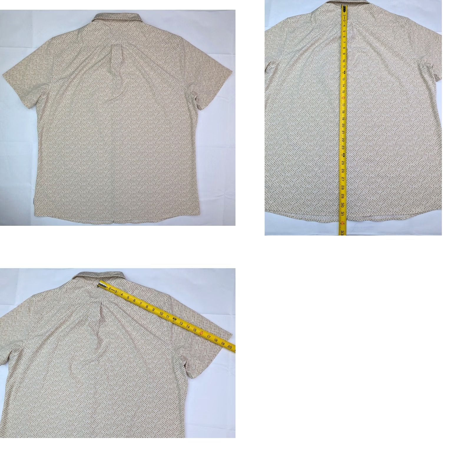 Vintage ROWM Button-Up Shirt Geometric, Men 2XL, Brown Orange, Short Sleeve, Casual, 54 Chest, Cotton Blend, VINTAGE? No Size US XXL / EU 58 / 5 - 9 Thumbnail