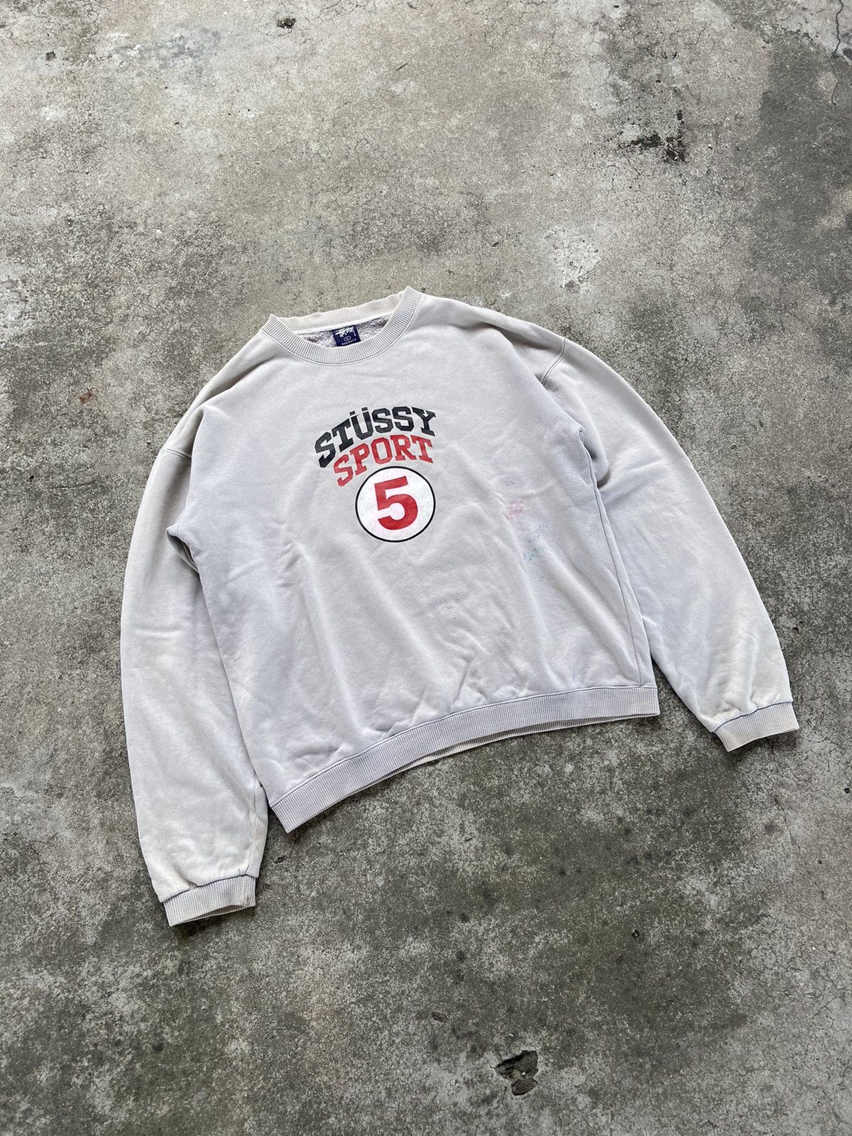 Stussy × Vintage Vintage Stussy Sport Boxy Fit Sweatshirts Size US L / EU 52-54 / 3 - 3 Thumbnail