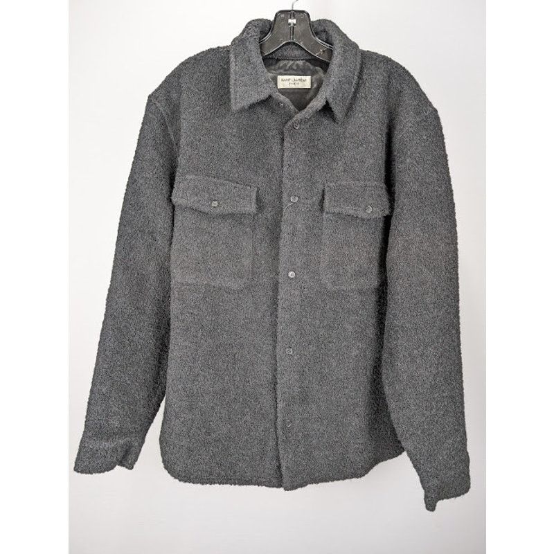 Saint Laurent Paris o1rshd1 Q:2 / Wool Shirt OverShirt in Black Size US M / EU 48-50 / 2 - 2 Thumbnail