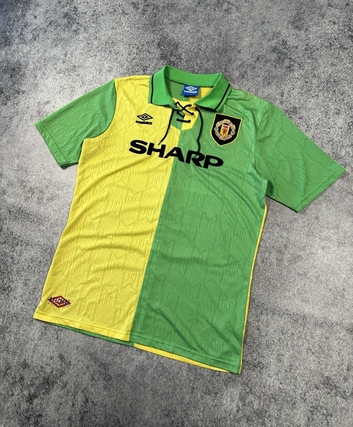 cantona green yellow jersey