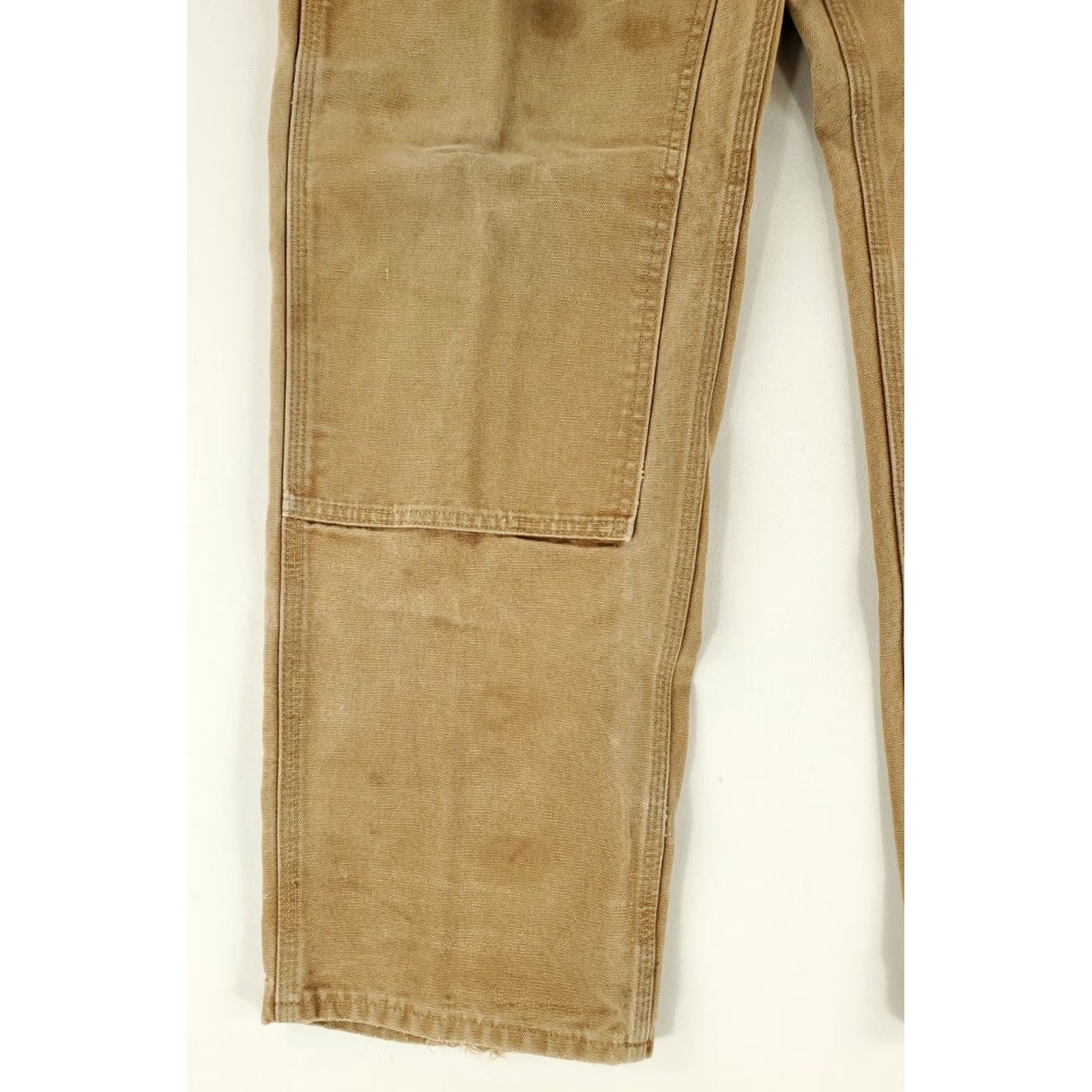 Carhartt VINTAGE Carhartt Pants Carpenter Mens 36x32 Brown Distressed 80s 90s Double Knee Brown Size US 36 / EU 52 - 7 Thumbnail