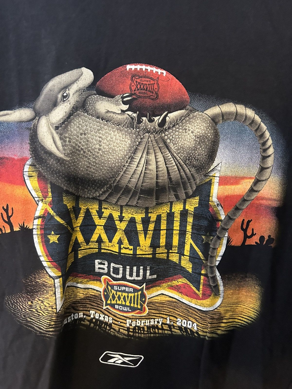 NFL × Reebok Super Bowl XXXVIII 2004 Patriots Panthers Long Sleeve Size US XL / EU 56 / 4 - 2 Thumbnail
