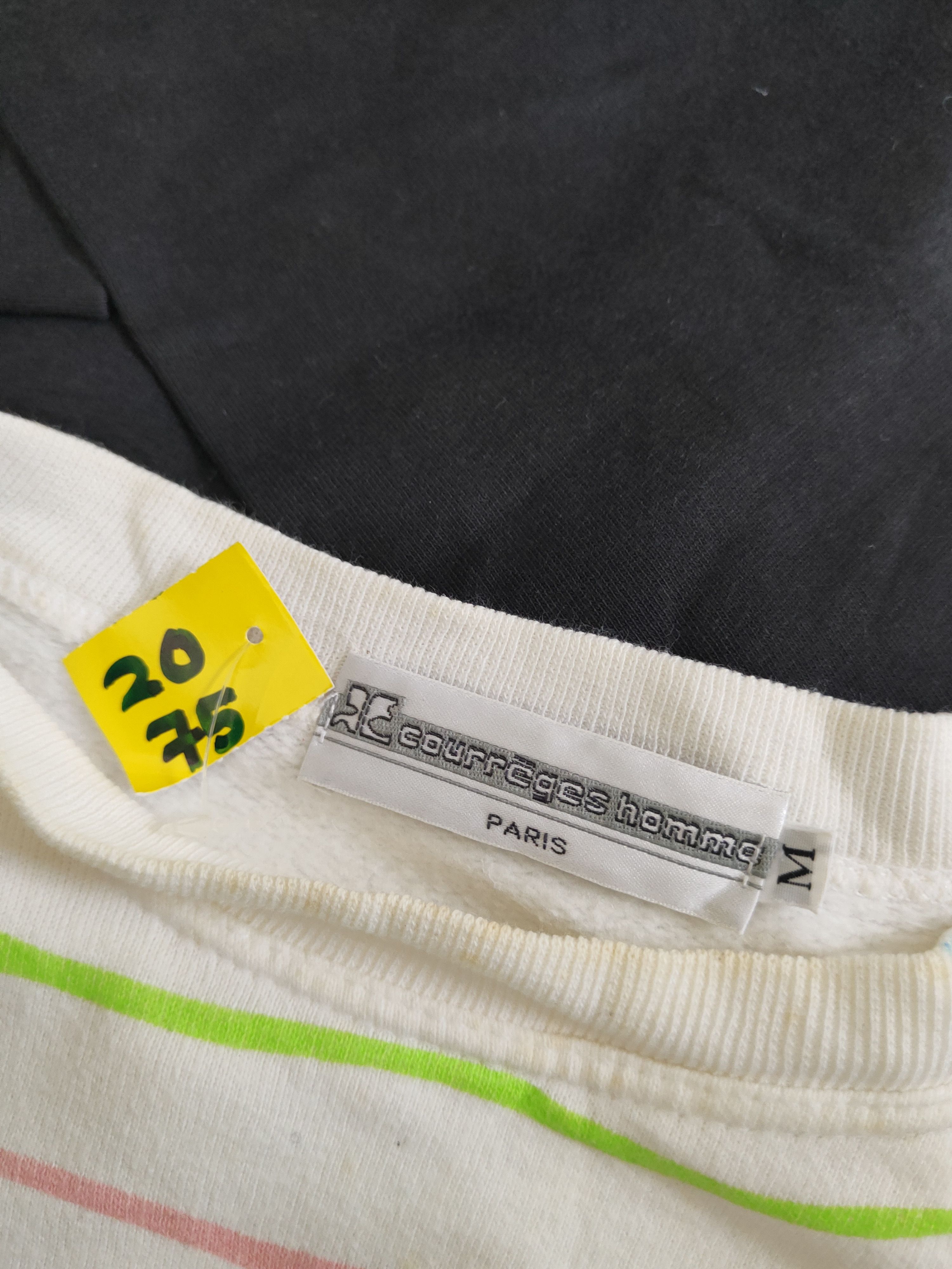 Courreges DL Courreges Homme White Green Sweatshirts #2075 Size US M / EU 48-50 / 2 - 11 Thumbnail
