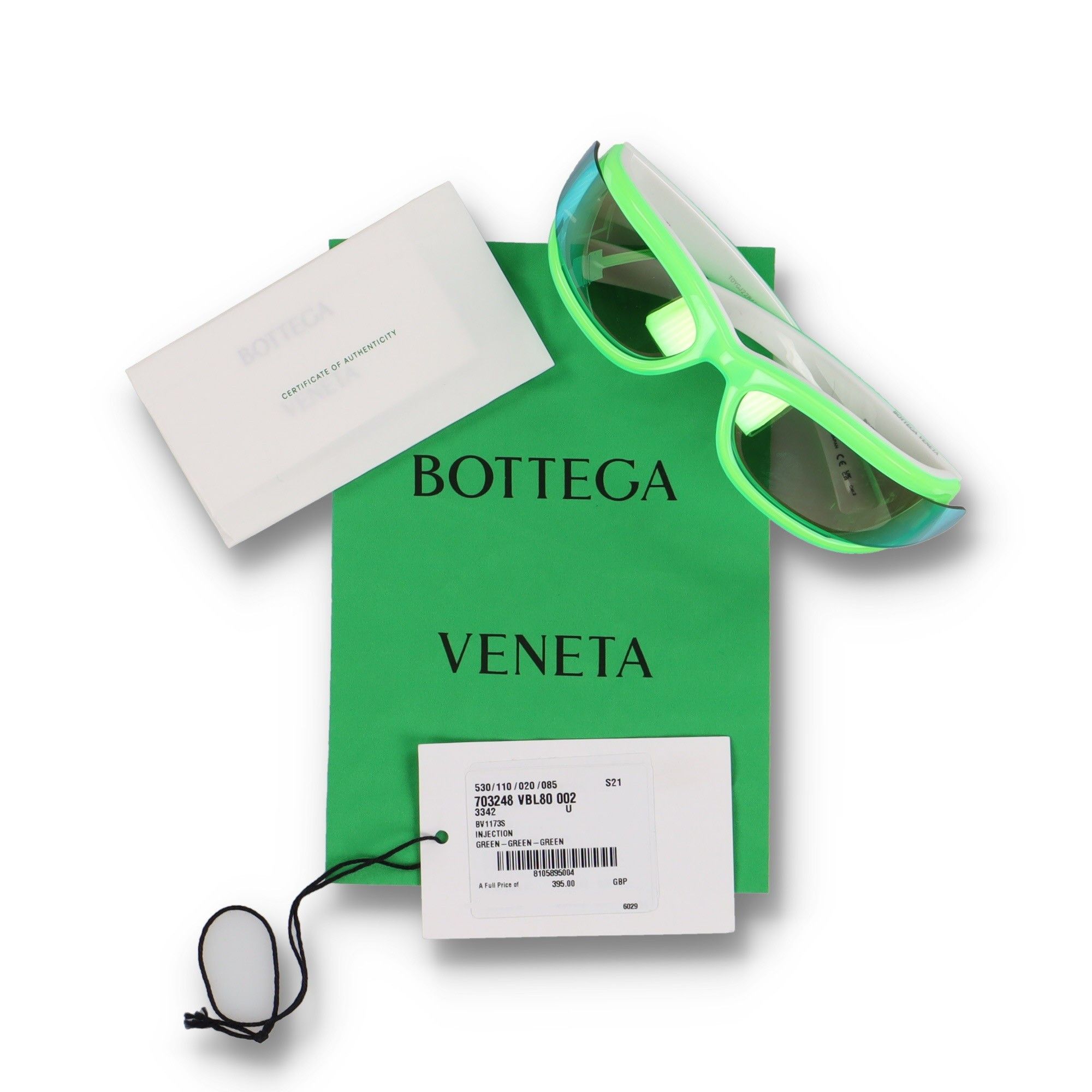 Bottega Veneta Green BV1173S Acetate Injection Sunglasses Size ONE SIZE - 4 Thumbnail
