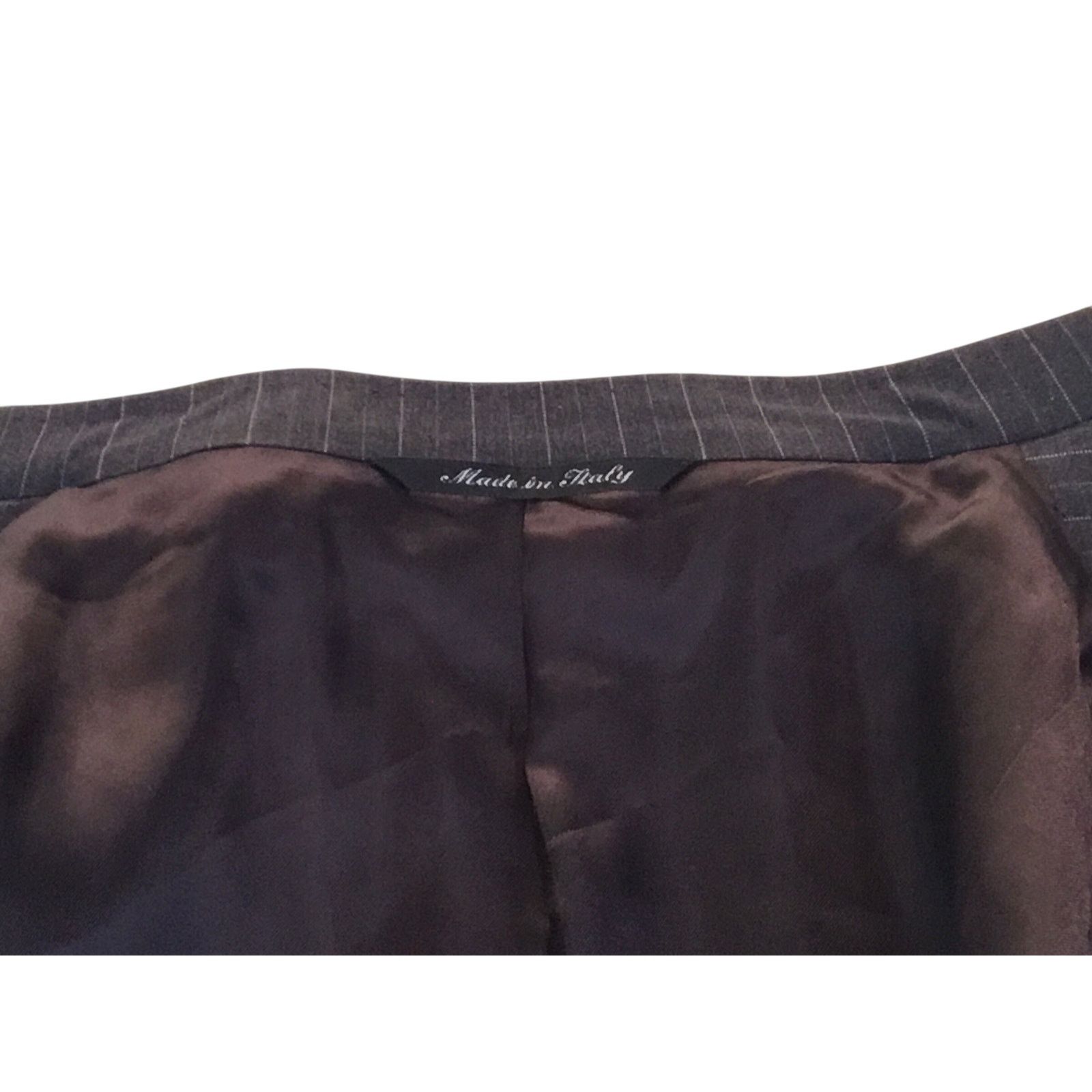 Canali Canali Navy Pinstripe Wool Suit Coat - Made in Italy Size 44R - 5 Thumbnail