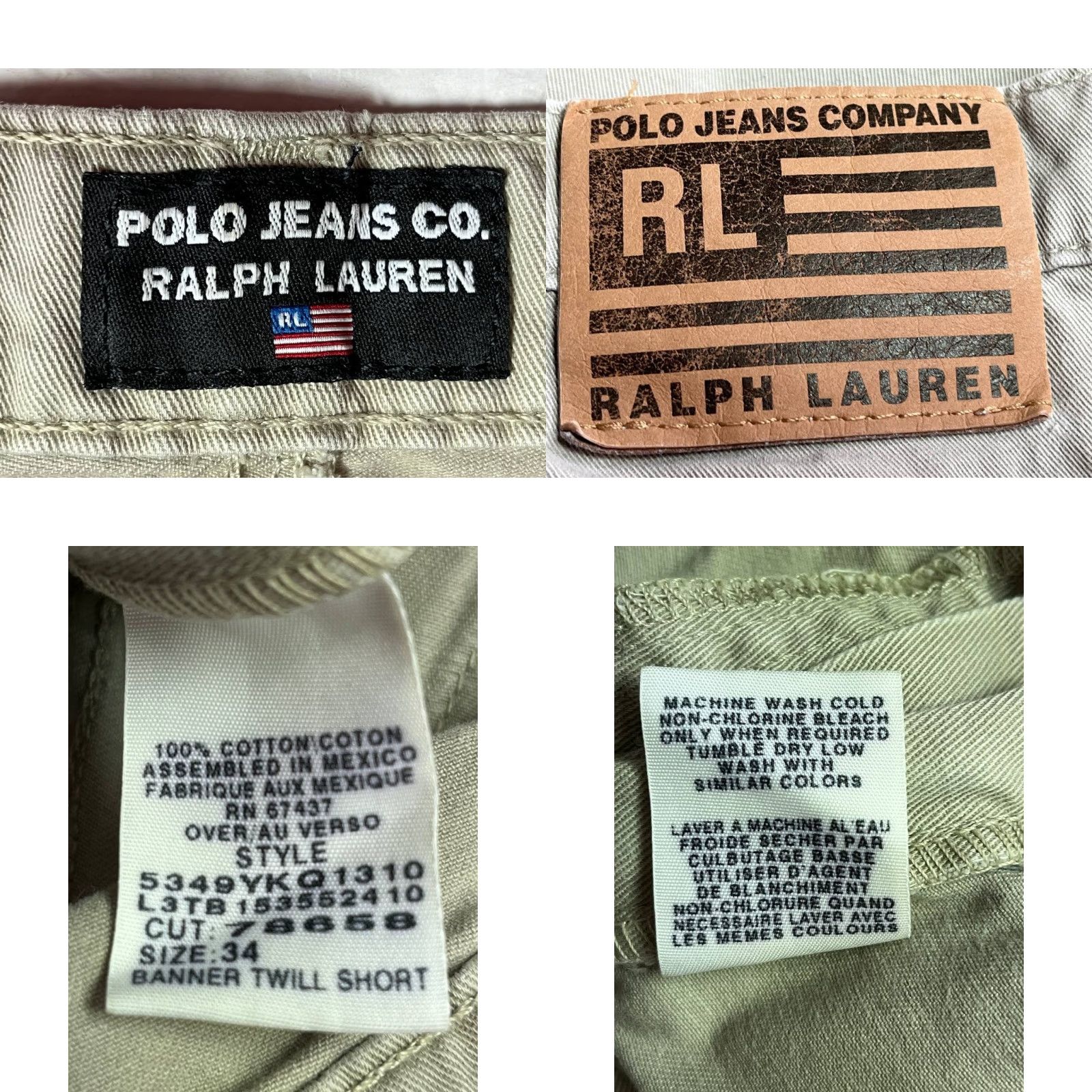 Polo Ralph Lauren Polo Ralph Lauren Shorts Men 34 100% Cotton Banner Twill Casual Khaki Green Flat Front Regular Mens Size US S / EU 44-46 / 1 - 9 Thumbnail