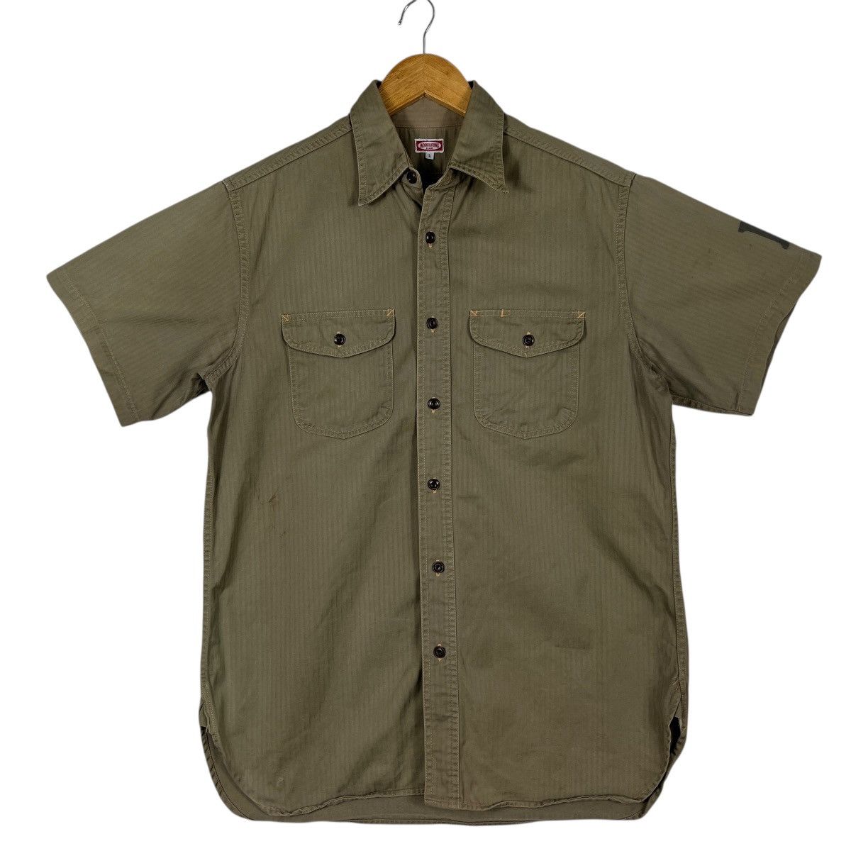 Beams Japan Beams Hbt Work Military Shirt Made In Japan - Size L Size US L / EU 52-54 / 3 - 1 Thumbnail