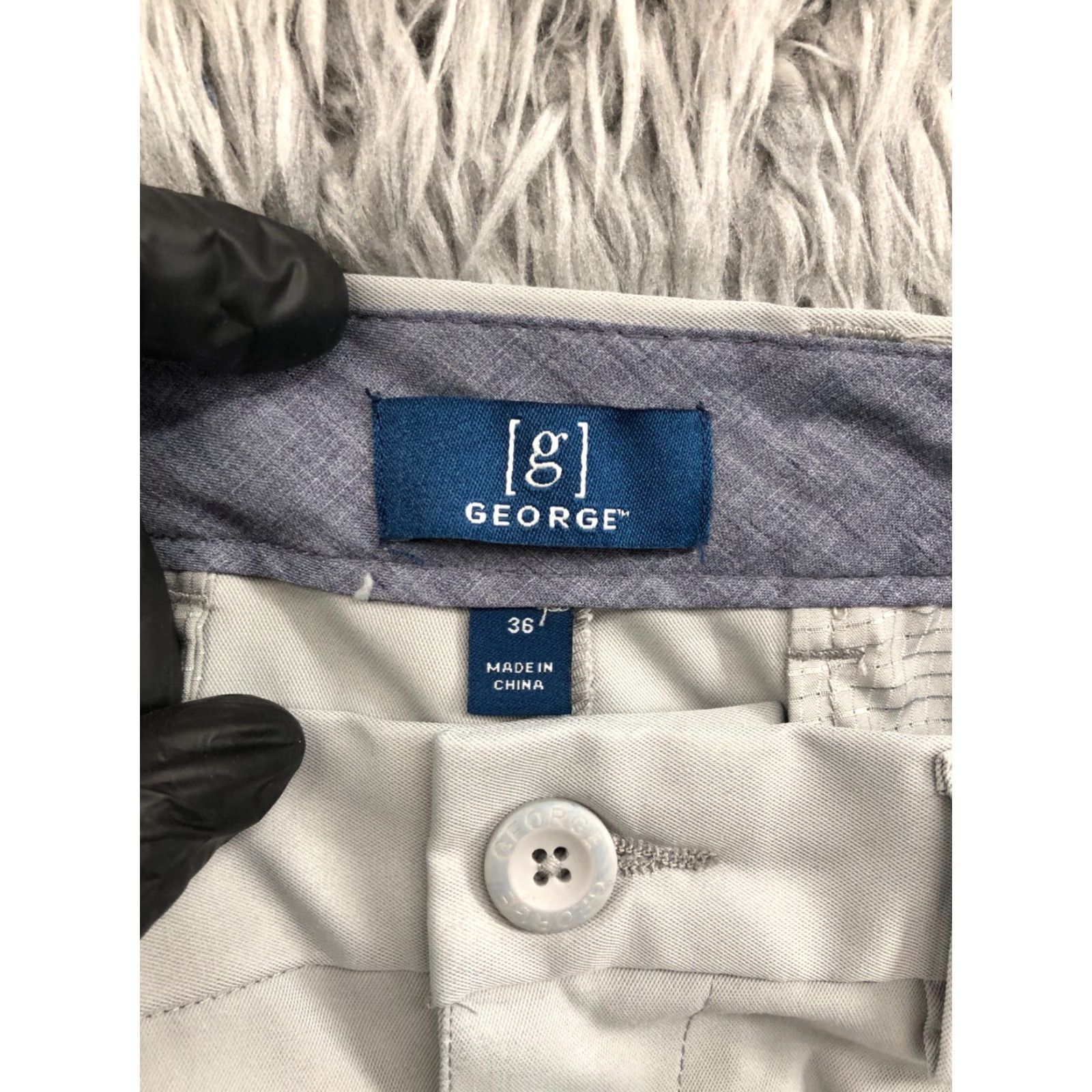 George George Mens Chino Shorts 36 Mid Rise Medium Wash Gray Size US 36 / EU 52 - 6 Thumbnail