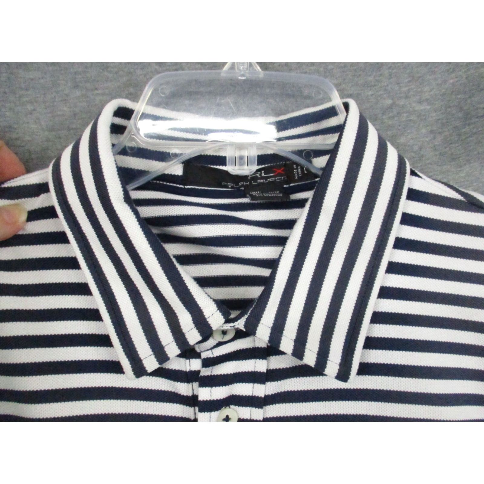 RLX Ralph Lauren RLX Ralph Lauren Polo Shirt Large Mens Blue Stripe Stretch Golf 2013 PGA Size US L / EU 52-54 / 3 - 3 Thumbnail