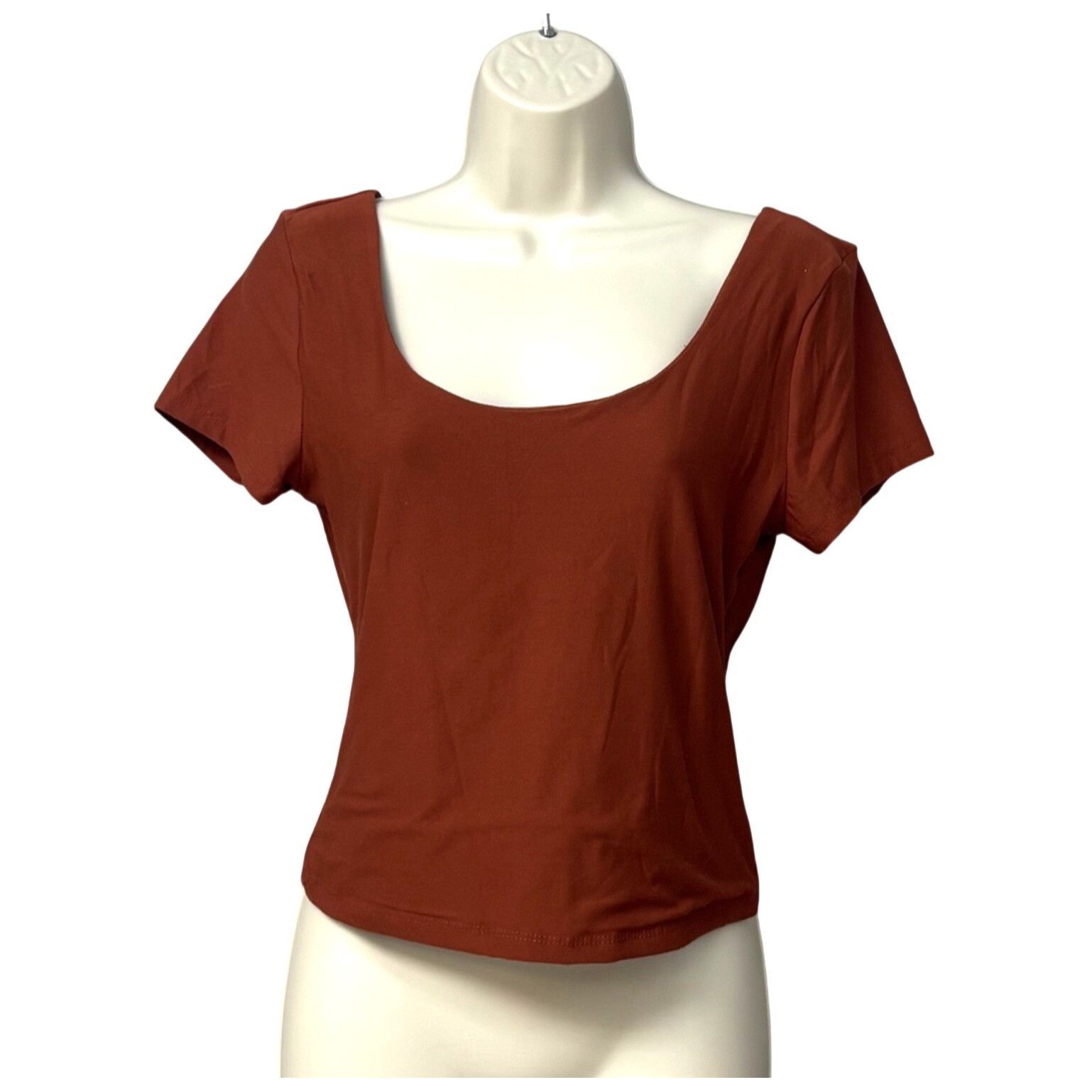 Other Pink Rose Wolmen's U-neck, Cup Sleeve Compression Cropped To Size L / US 10 / IT 46 - 3 Thumbnail
