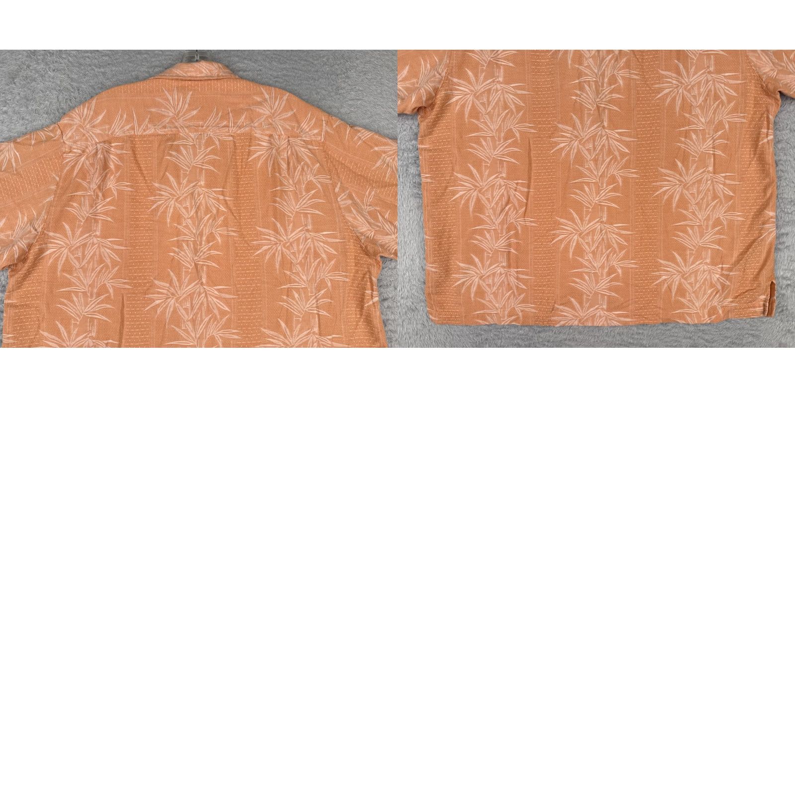 Vintage VINTAGE Caribbean Shirt Men XL Orange Bamboo Leaf Cotton Silk Blend Hawaiian Size US XL / EU 56 / 4 - 9 Thumbnail