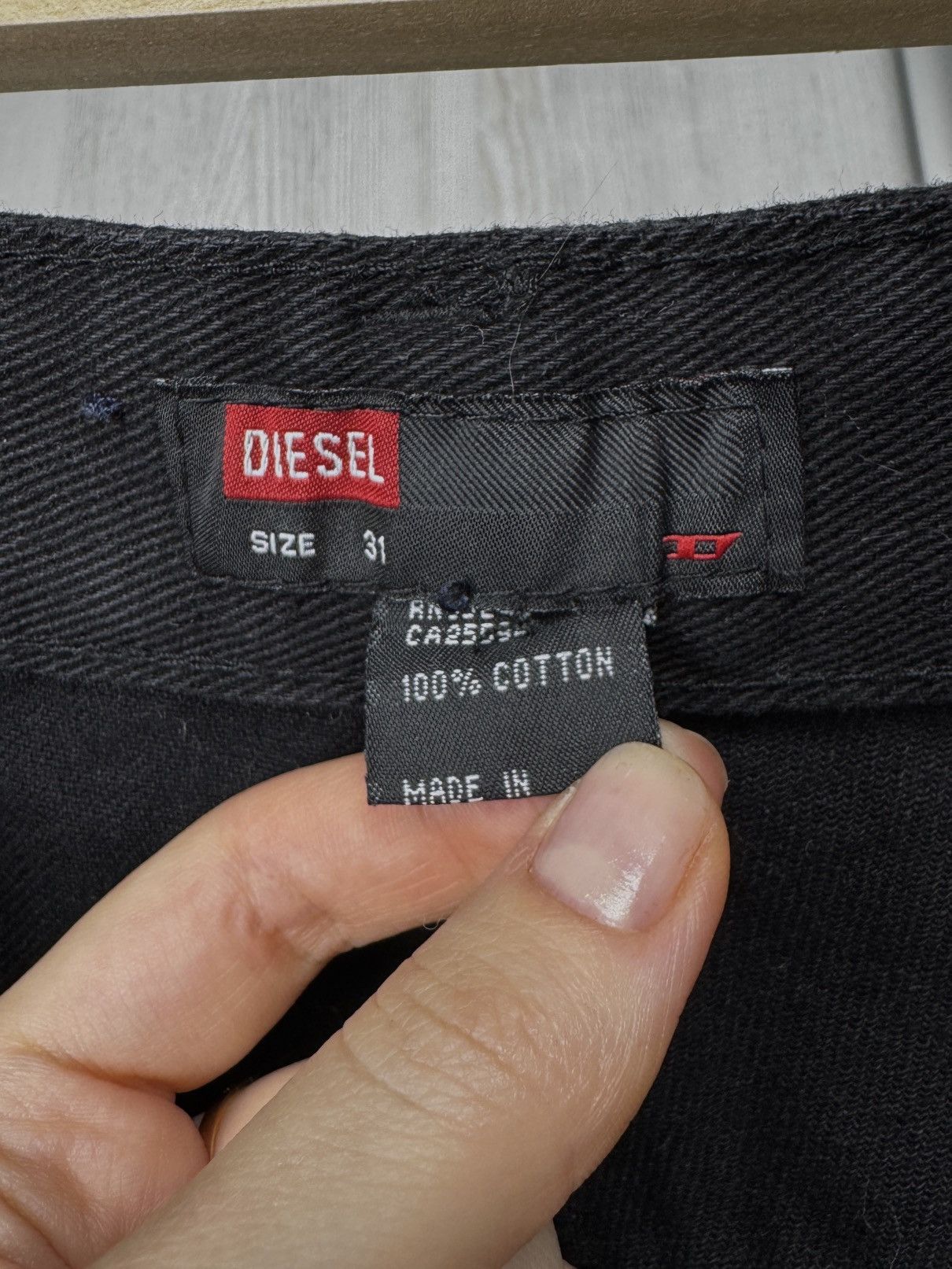 Diesel Diesel vintage zip pocket black big logo denim jeans y2k Size US 31 - 13 Thumbnail