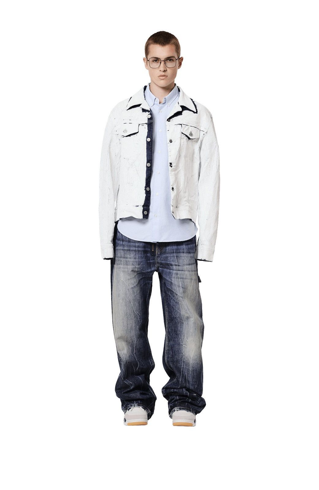 Maison Margiela Maison Margiela MM6 White Denim Jacket Size US L / EU 52-54 / 3 - 5 Thumbnail