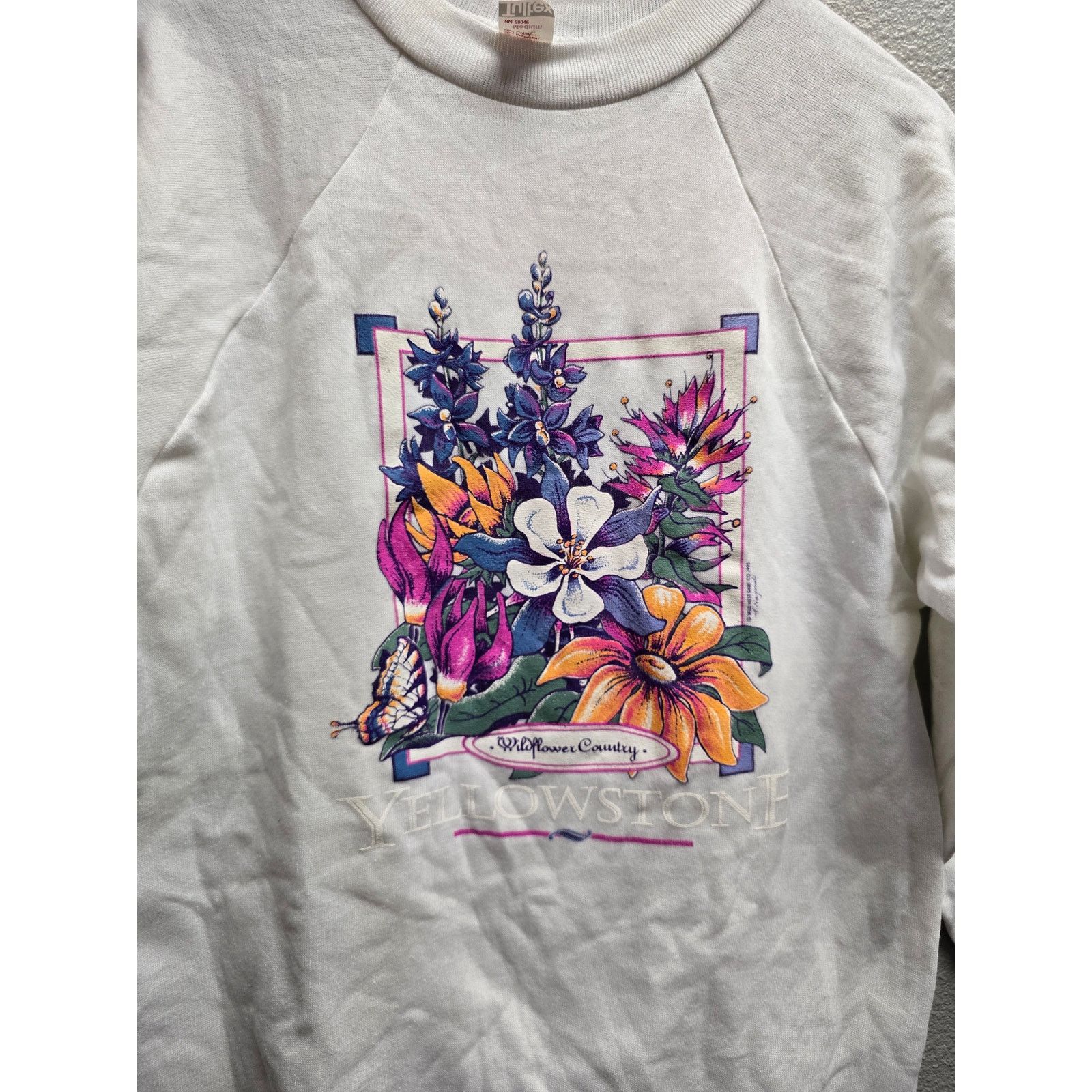 Tultex × Vintage Vintage Yellowstone Sleeper Sweatshirt Wildflower M VTG 90s Size L / US 10 / IT 46 - 4 Thumbnail