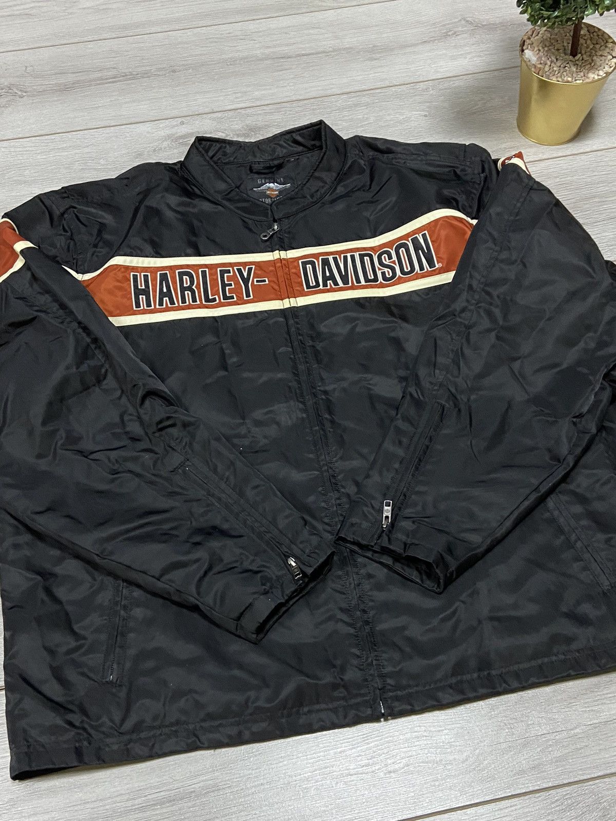 Vintage Harley Davidson vintage big logo USA racing jacket Size US XL / EU 56 / 4 - 5 Thumbnail