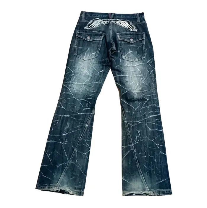Japanese Brand Angel Wings FLARED NYLAUS Size US 30 / EU 46 - 4 Thumbnail