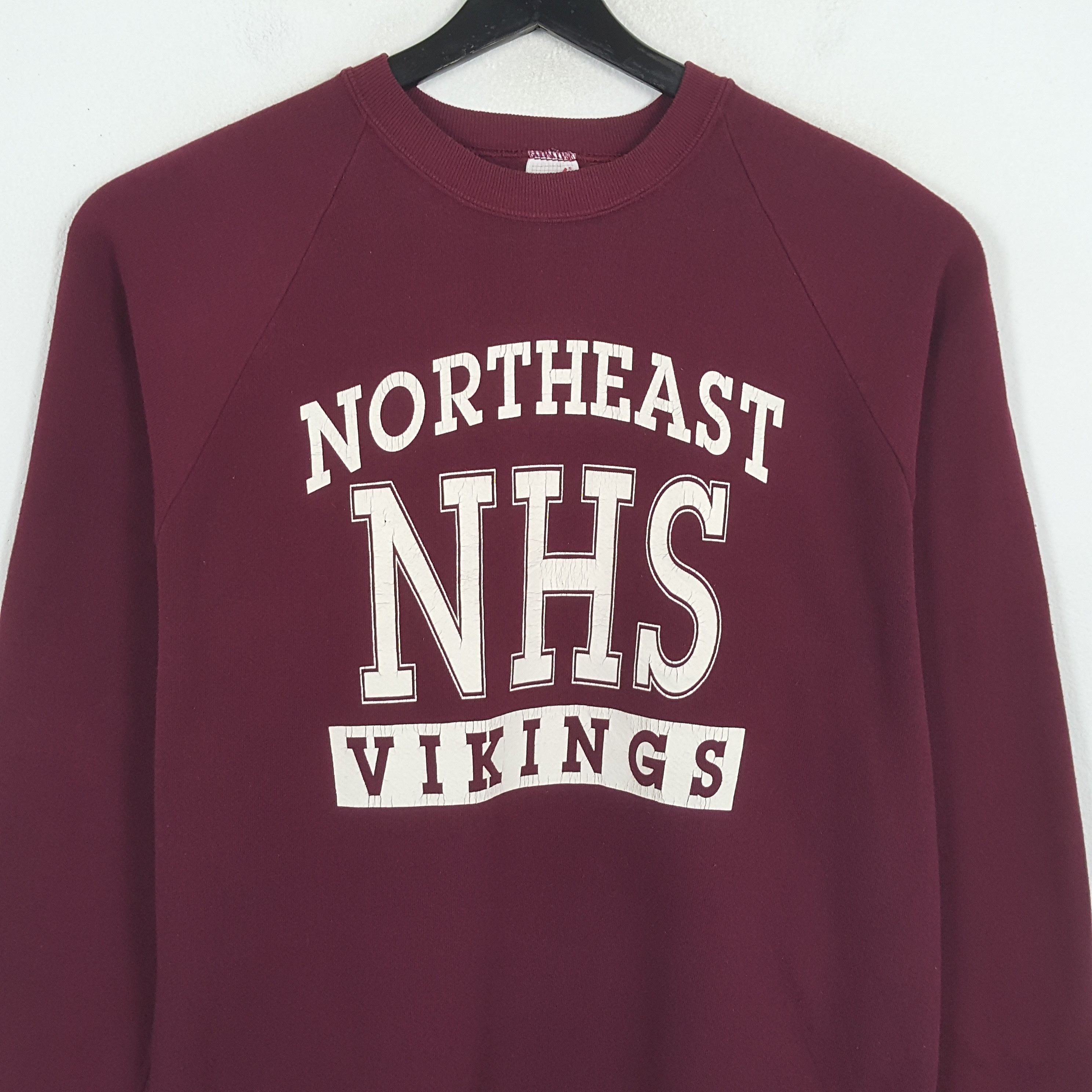 Vintage NORTHEAST VIKINGS Collage Style Vintage Sweatshirt Size US M / EU 48-50 / 2 - 2 Thumbnail