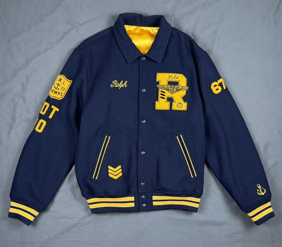 Polo Ralph Lauren Polo Ralph Lauren Sea Hornets Letterman Reversible Jacket XL Size US XL / EU 56 / 4 - 1 Thumbnail
