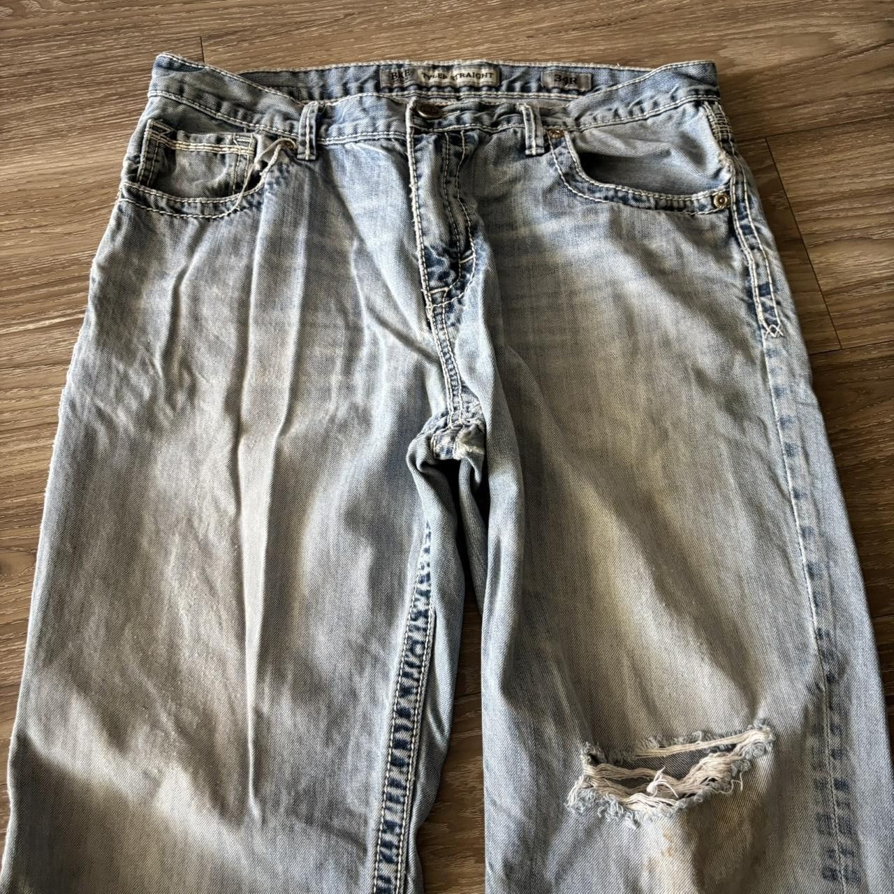 BKE Crazy Vintage Y2K/2000s Grunge Light Wash BKE Distressed Denim Jeans! 34x31 Size US 34 / EU 50 - 5 Thumbnail