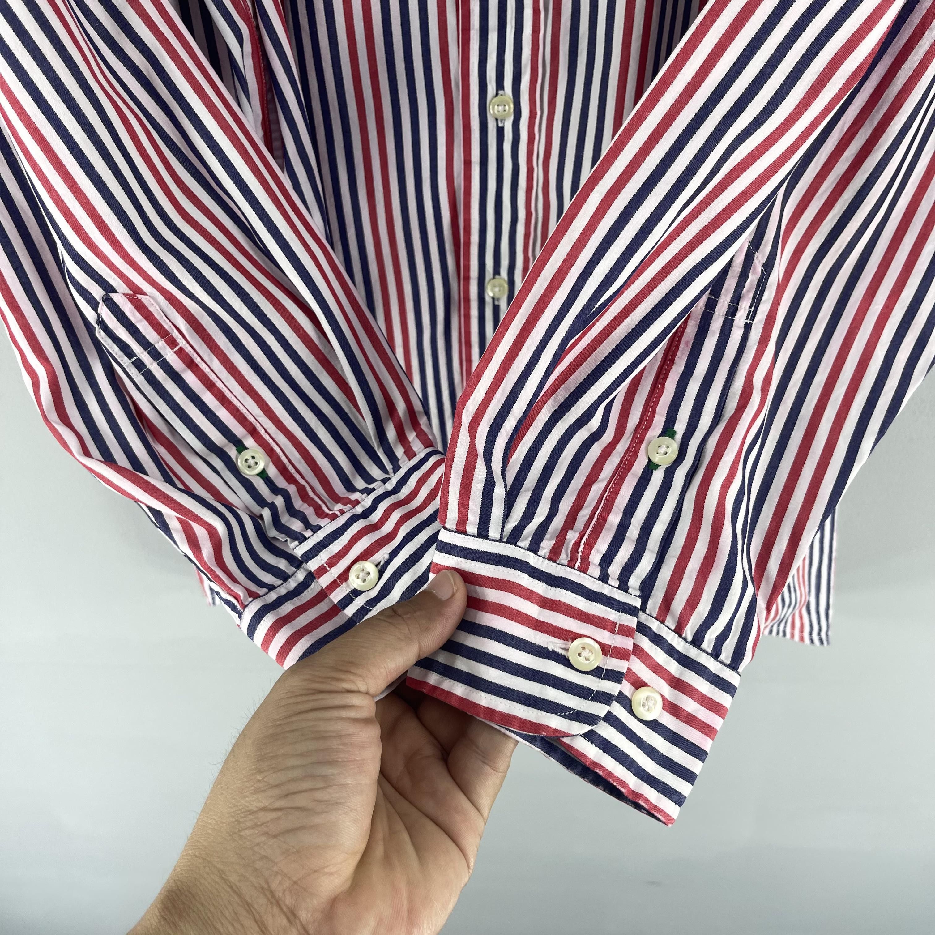 Tommy Hilfiger TOMMY HILFIGER Multicolor Stripes Casual Oxfords Shirt Size US L / EU 52-54 / 3 - 7 Thumbnail