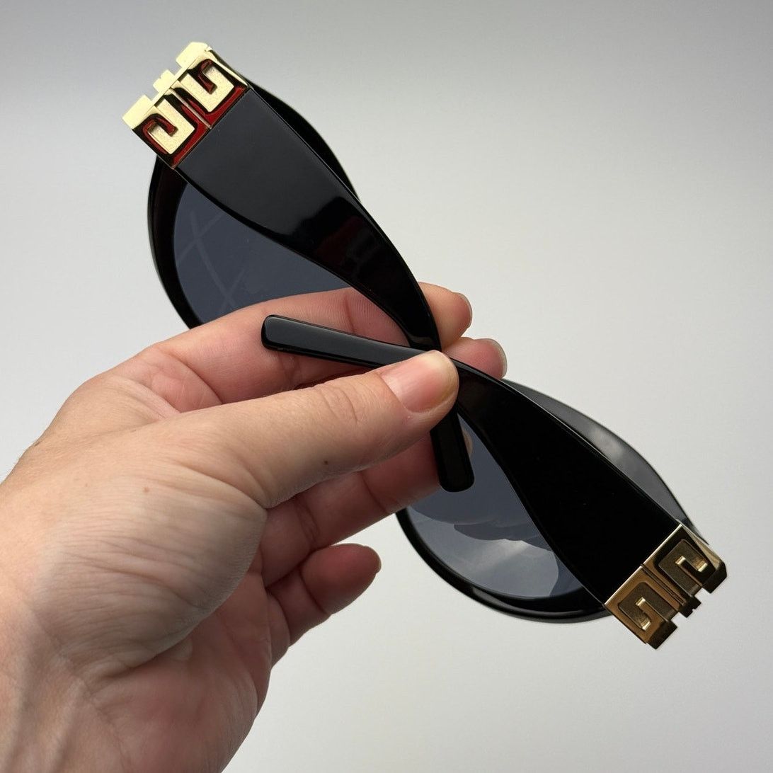 Givenchy BRAND NEW Givenchy GV40073I 01A Shiny Black/Gold/Grey Unisex Size ONE SIZE - 11 Thumbnail