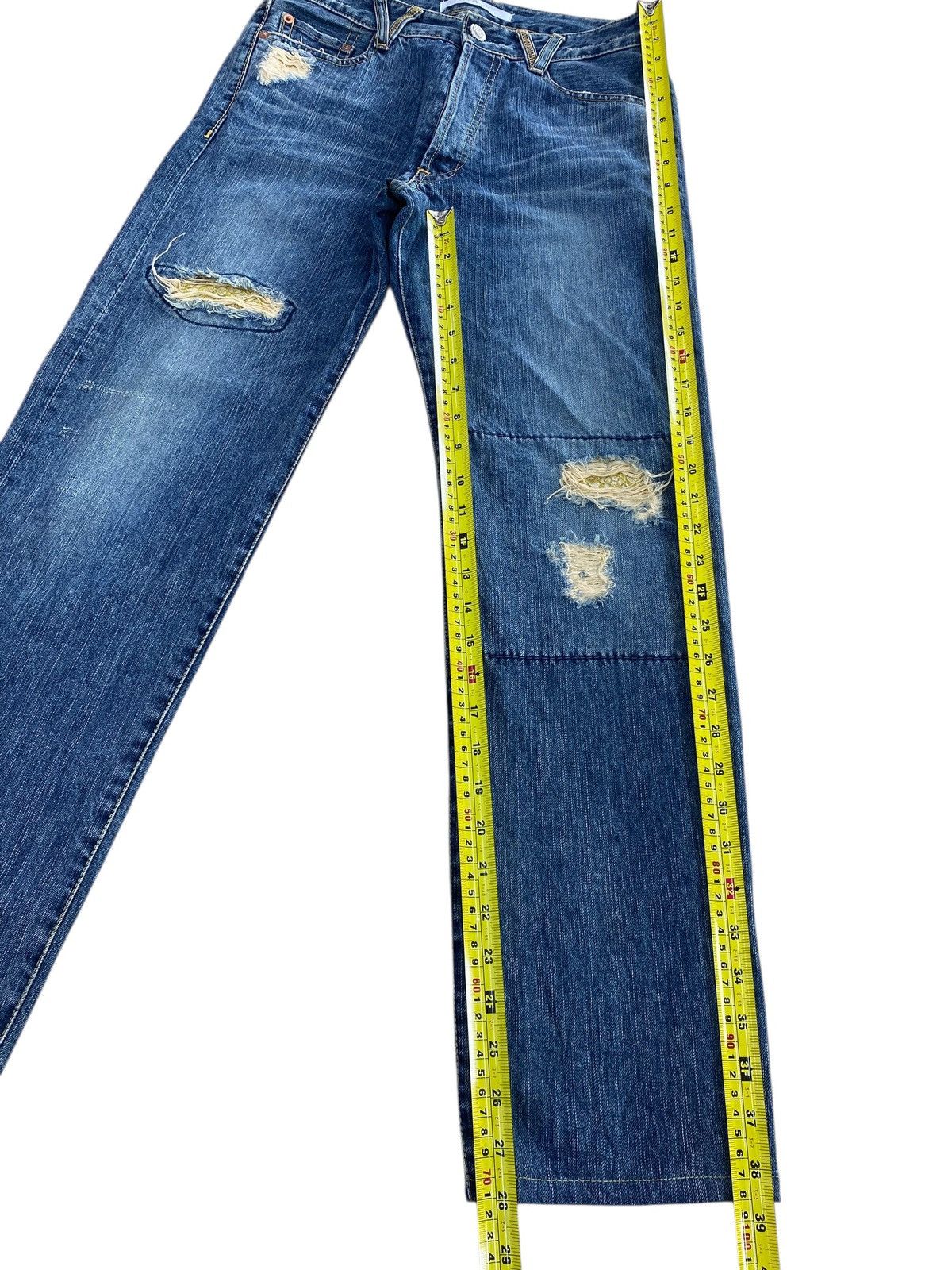 Japanese Brand Japanese Brand Ripped Whiskered Style Straight Leg Jeans Size US 29 - 8 Thumbnail