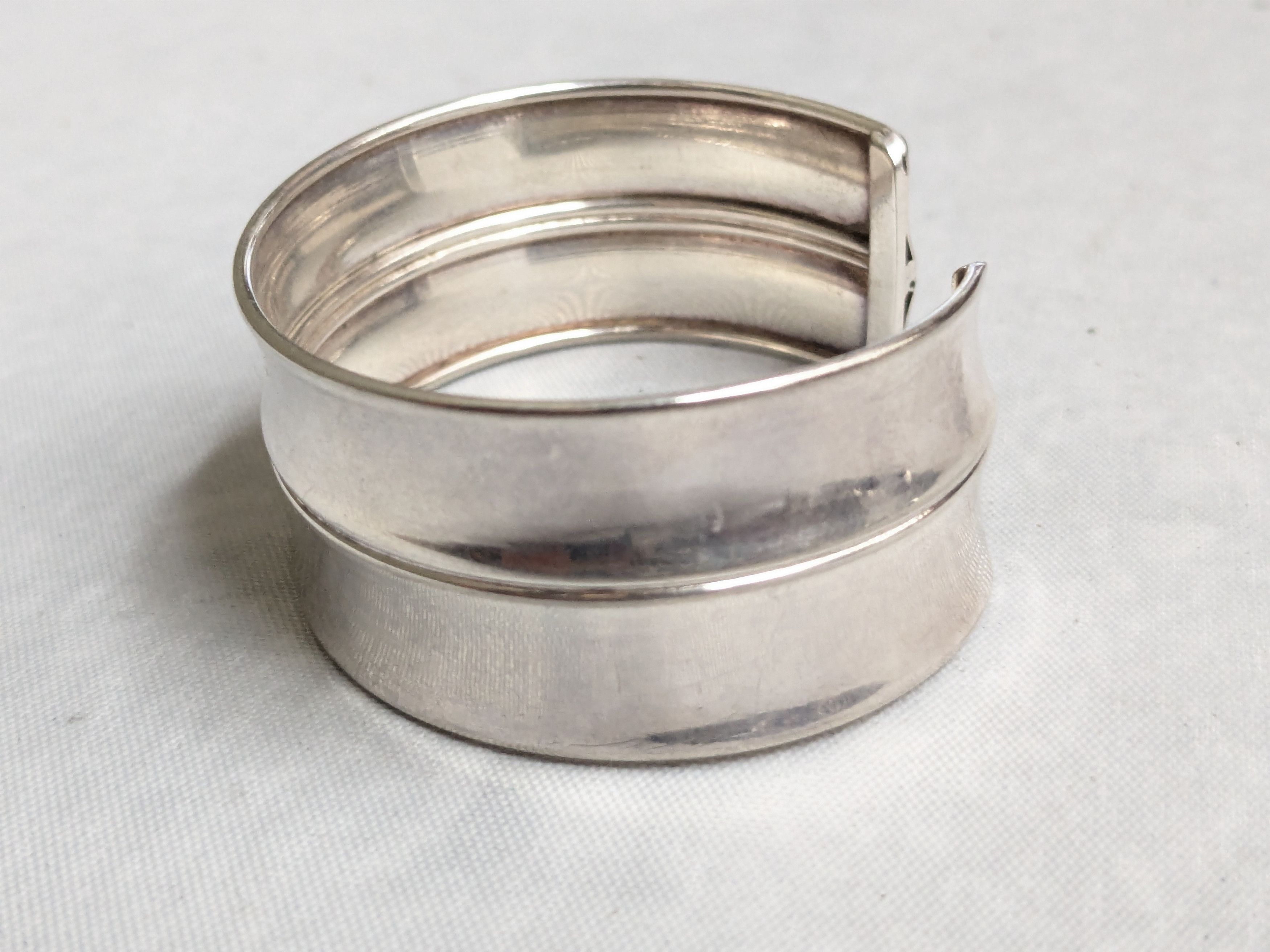 Jewelry Vintage Sterling Silver Cuff Bracelet 6" Italy Size ONE SIZE - 5 Thumbnail
