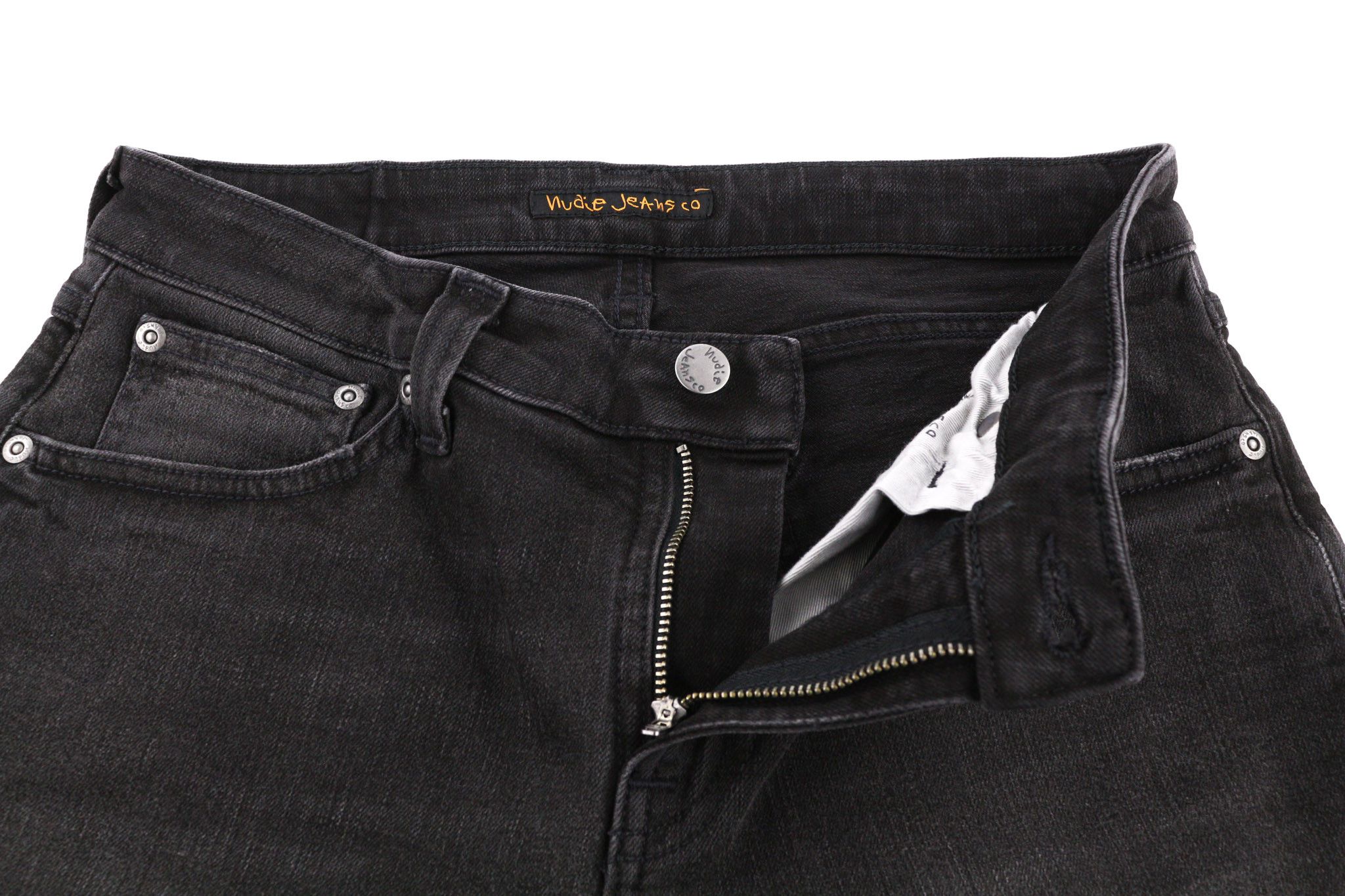 Nudie Jeans SKINNY LIN W30/L32 Black Organic Ripped Washed 81907 Size US 30 / EU 46 - 4 Thumbnail