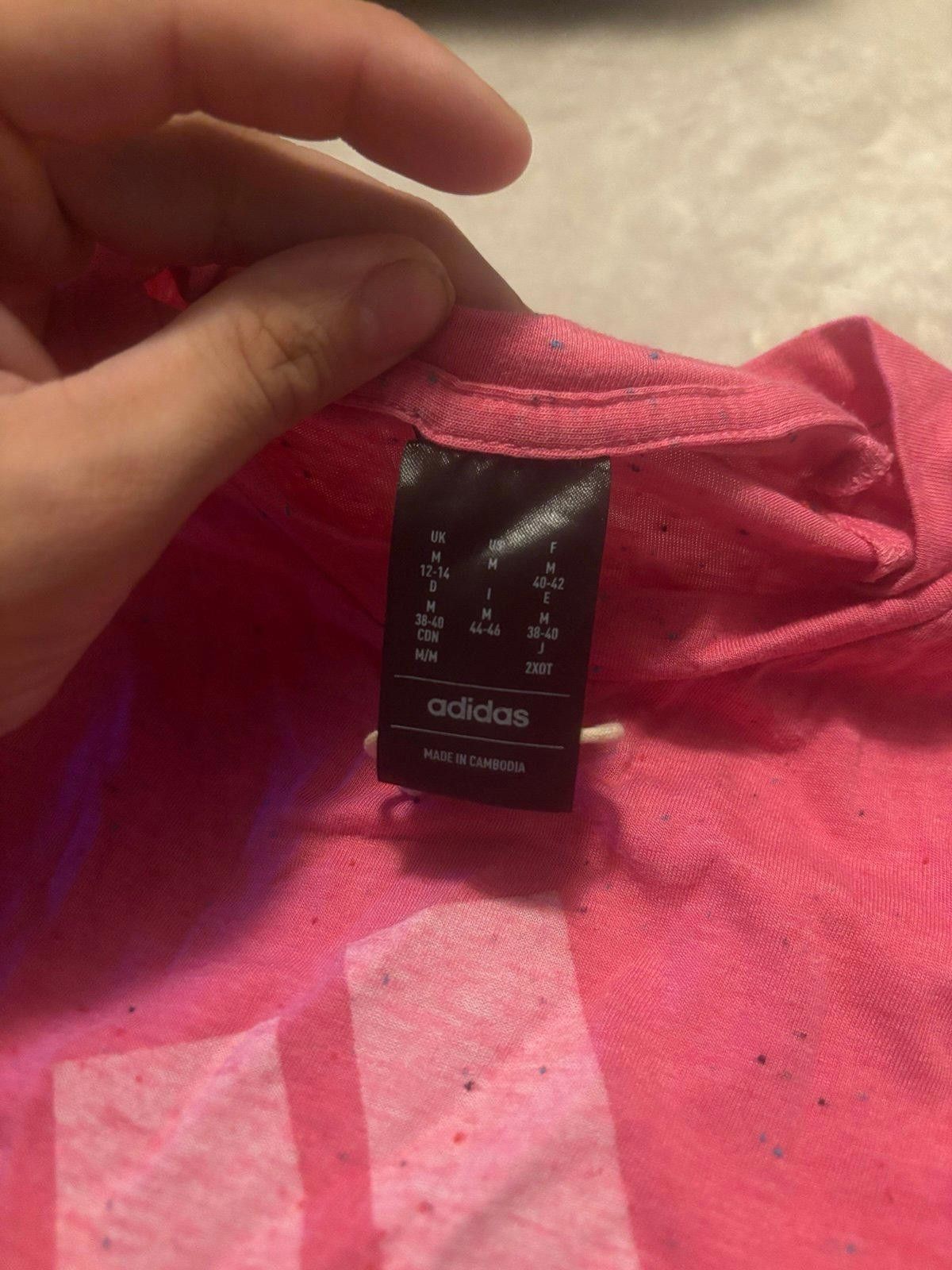 Adidas Adidas Pink Womens Short Sleeve T Shirt Size Medium Size M / US 6-8 / IT 42-44 - 2 Thumbnail