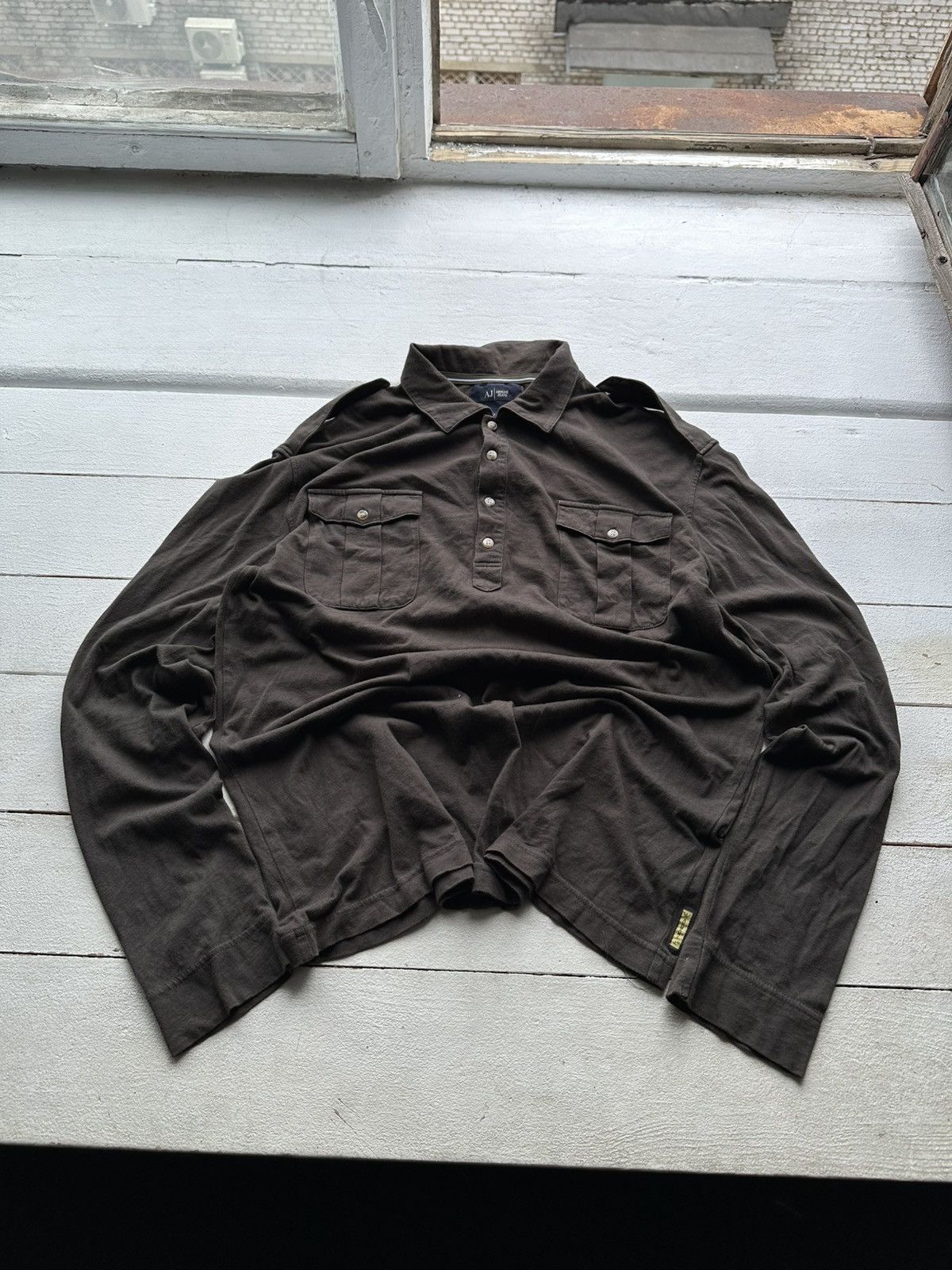 Armani 🚨Armani Jeans LONGSLEEVE shirt VNTG 90s Italy style size XXL Size US XXL / EU 58 / 5 - 1 Thumbnail