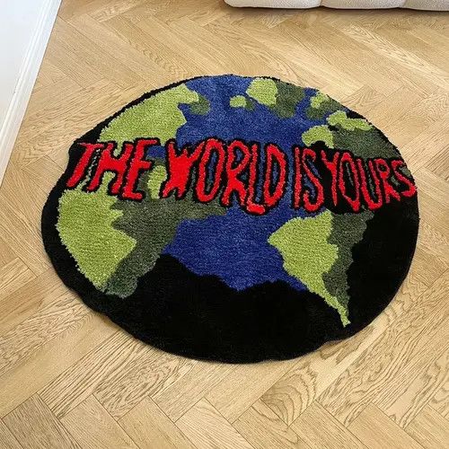 VIBE Earth Round Mat Carpet Rug Floor Size ONE SIZE - 7 Thumbnail
