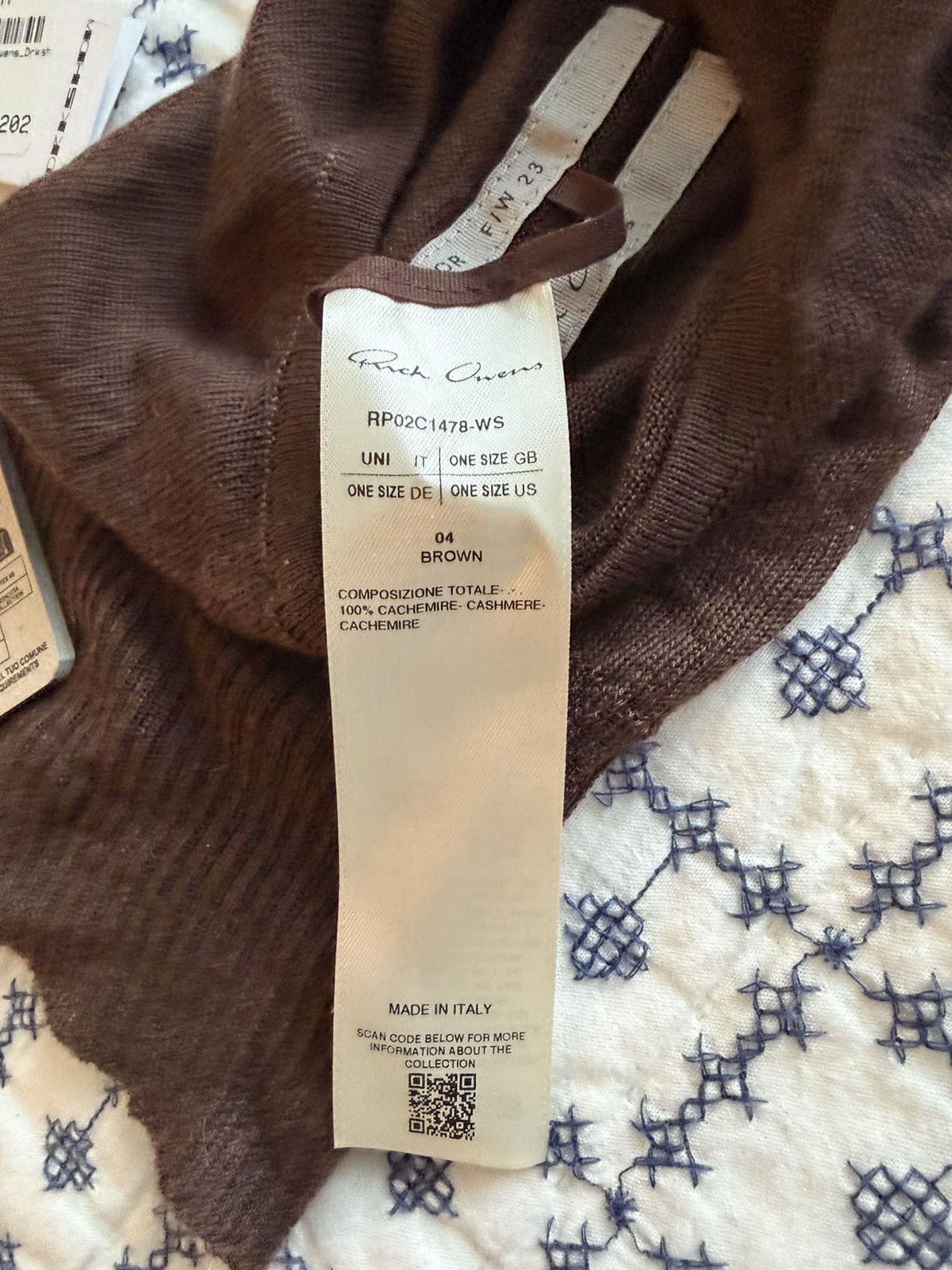 Rick Owens Rick Owens Balaclava in Brown. OS Size ONE SIZE - 2 Thumbnail