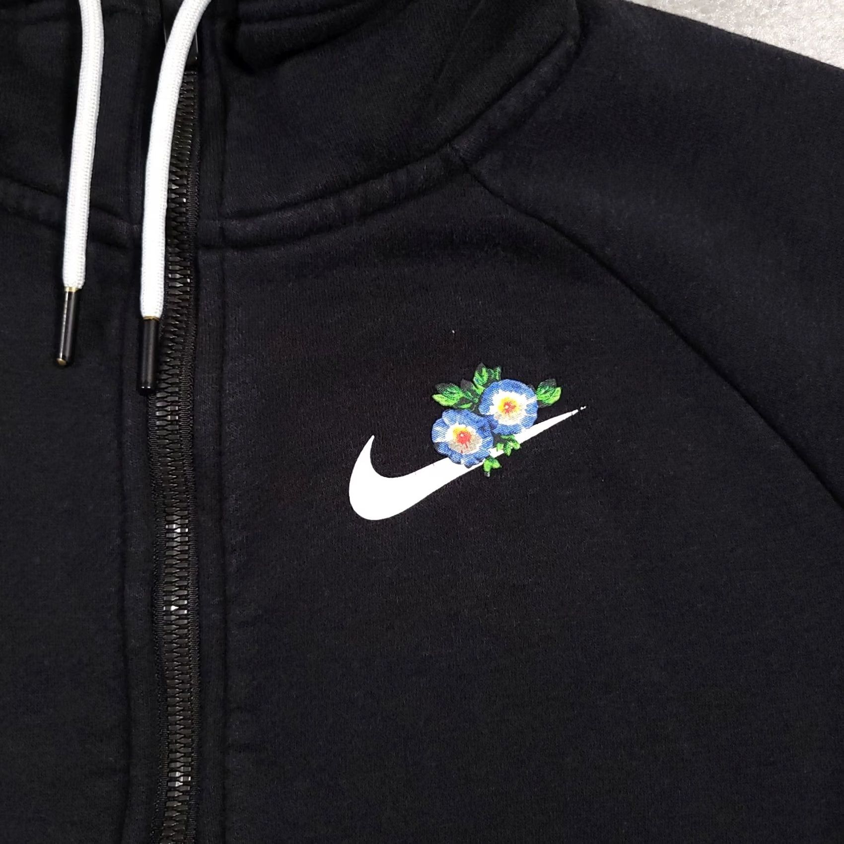 Nike Nike Hawaiian Floral Swoosh 1/2 Zip Sweatshirt Women's Large Tropical Gym Shirt Size L / US 10 / IT 46 - 4 Thumbnail