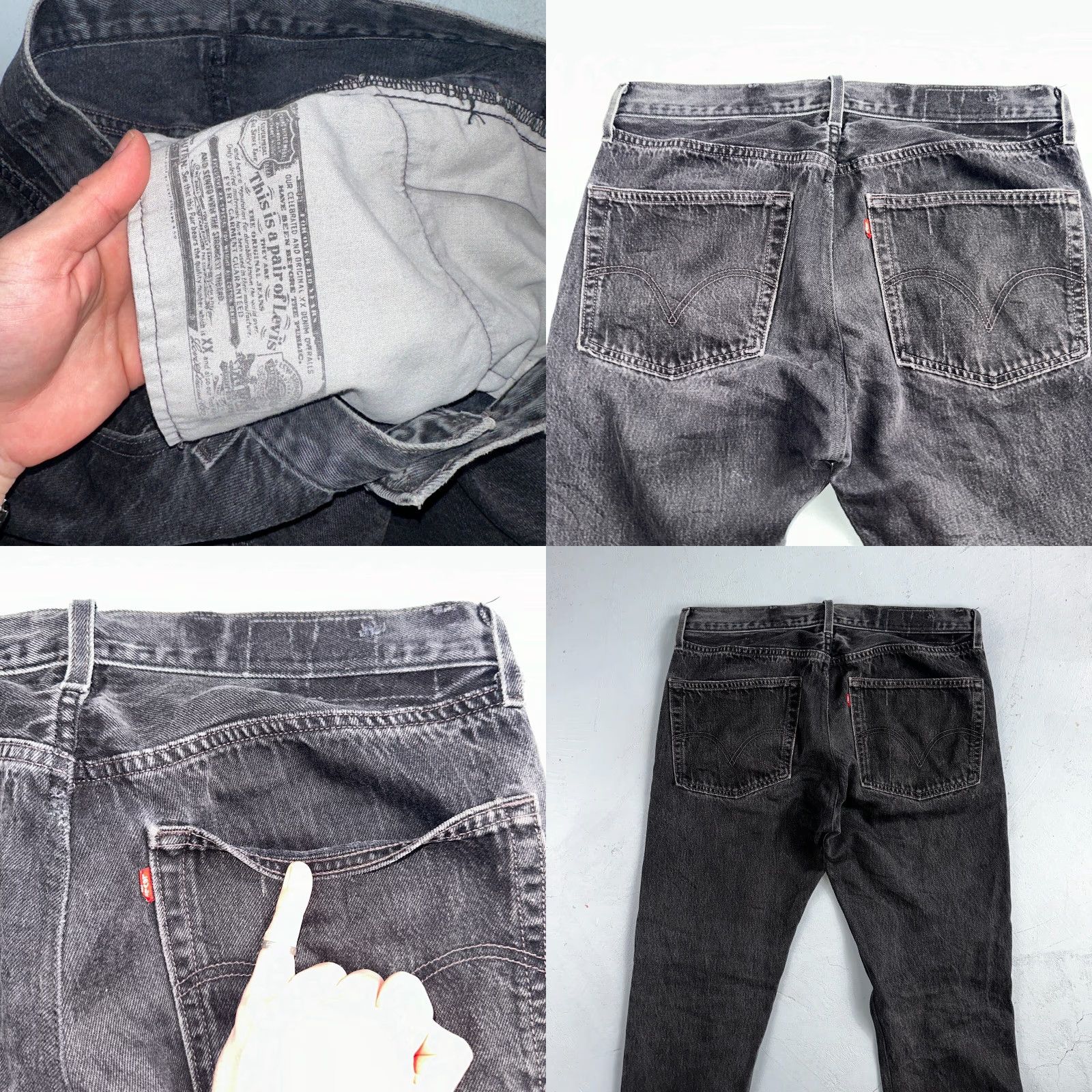 Levi's Levi's 501 Vintage Y2K Mexico XX Straight Leg Jeans Black Wash 34x31 Men's Denim Jeans Regular Jeans 90s USA Men Size US 34 / EU 50 - 9 Thumbnail