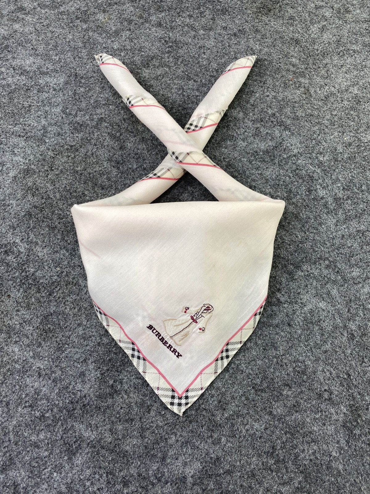 Burberry × Vintage Burberry Handkerchief / Bandana / Neckerchief-B467 Size ONE SIZE - 2 Thumbnail