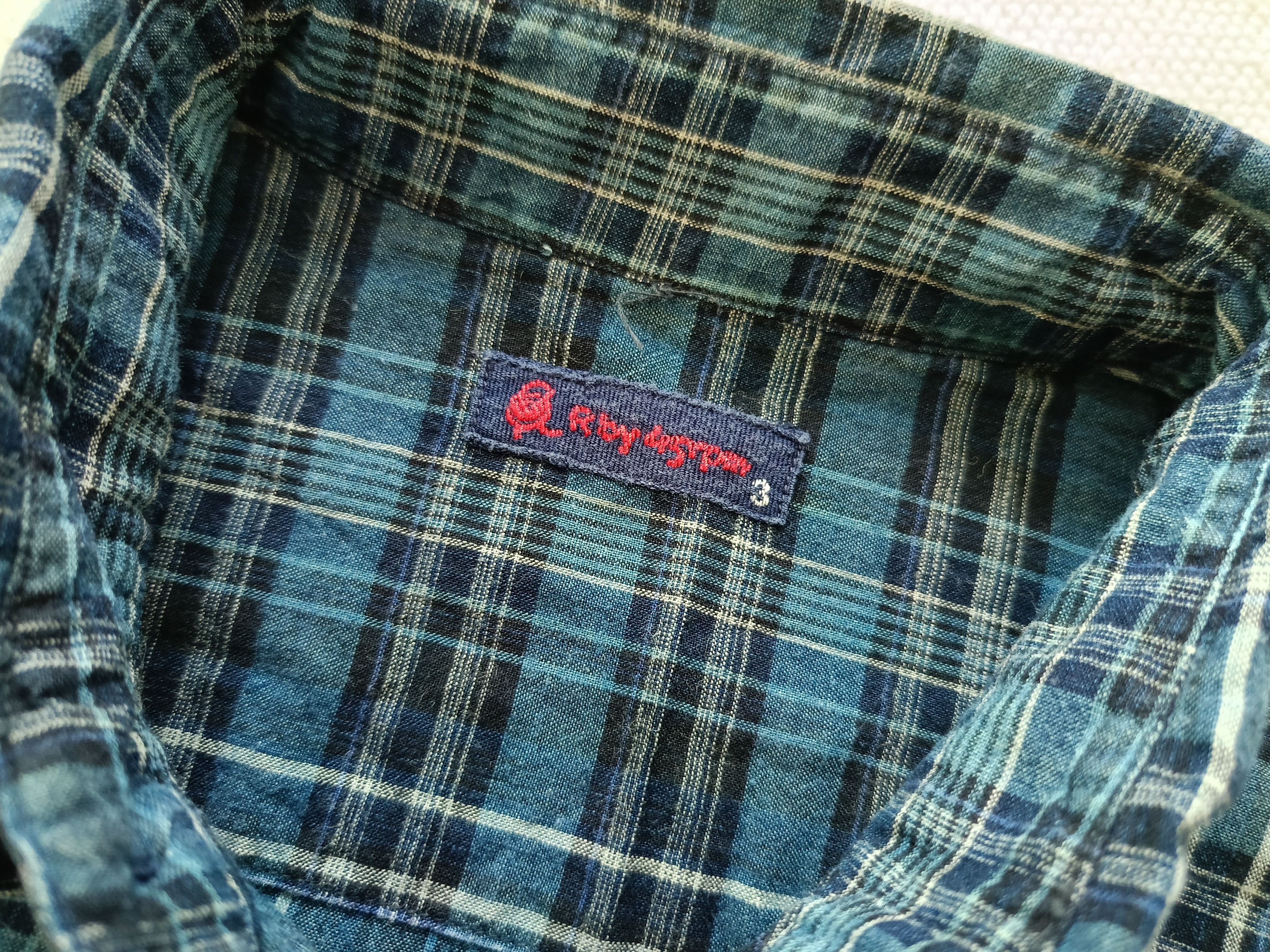 45rpm 45RPM studio by R 3 Japan blue plaid indigo pullover shirt Size US L / EU 52-54 / 3 - 2 Thumbnail