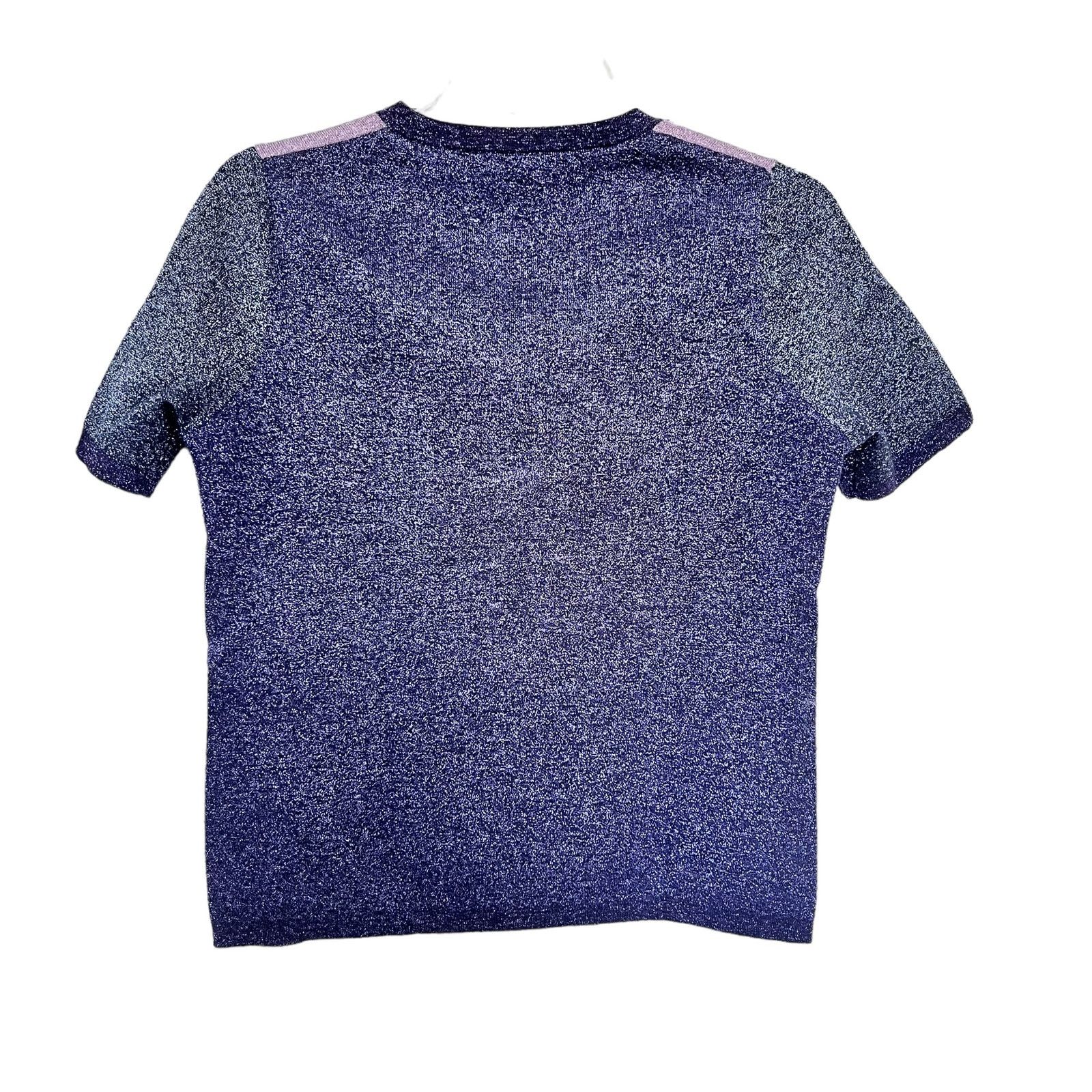 Hugo Boss HUGO BOSS Colorblock Top Sweater Pink Purple Black Metallic Size L / US 10 / IT 46 - 4 Thumbnail
