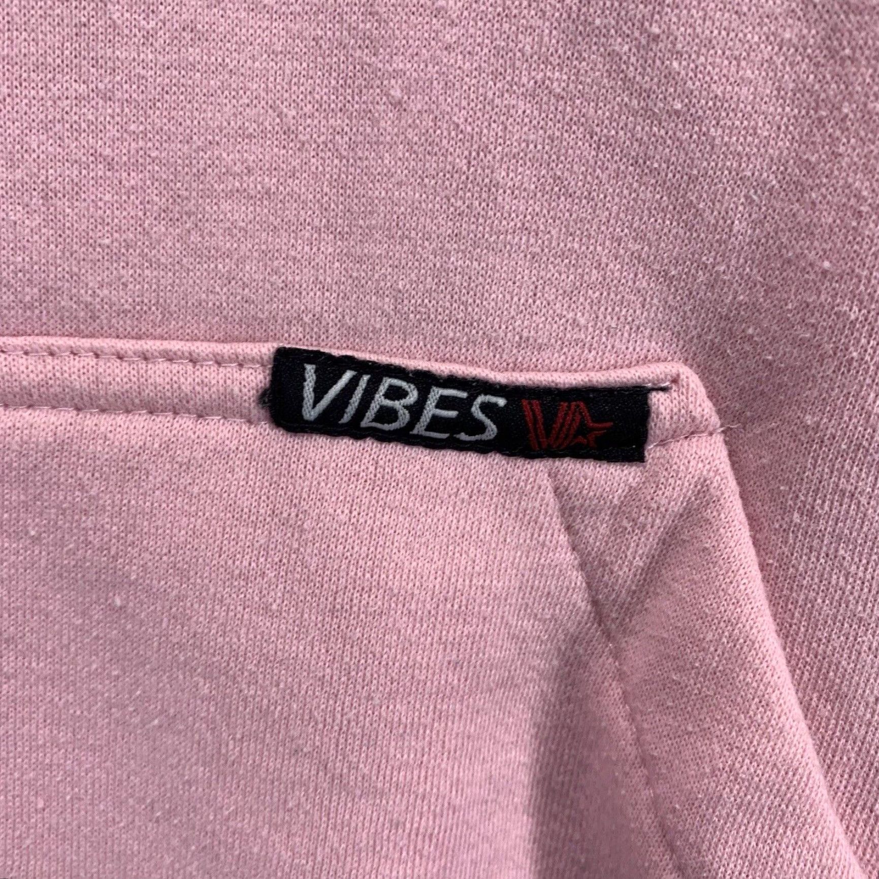 VIBE VIBES Brand Hoodie Mens Size Medium Pink Beer Drinking Graphic Print Pullover Casual Sportswear Size US M / EU 48-50 / 2 - 5 Thumbnail