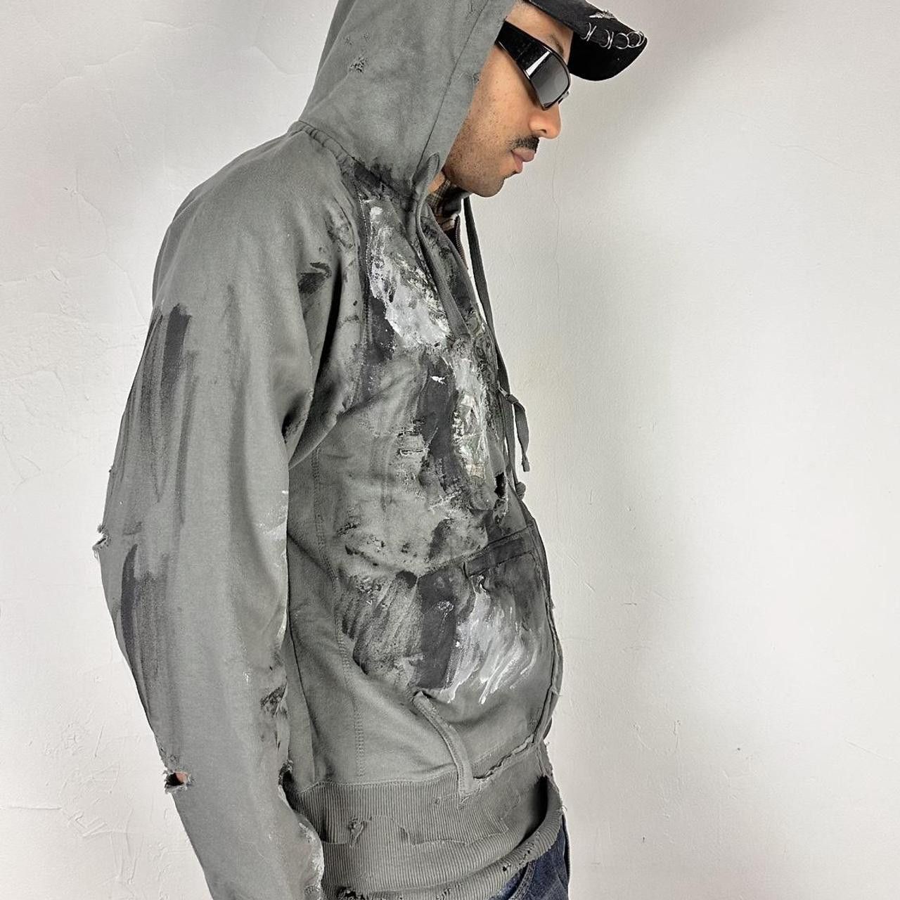 Other ASTROBOI* Y2K Indie Grunge Gray Painted Sweatshirt - Large Size US L / EU 52-54 / 3 - 5 Thumbnail