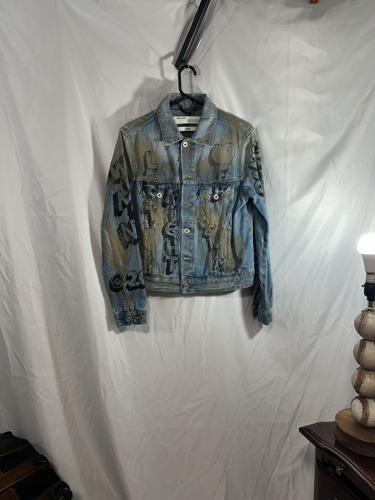 Off-White Off White Graffiti Denim Jacket Size US S / EU 44-46 / 1 - 2 Thumbnail