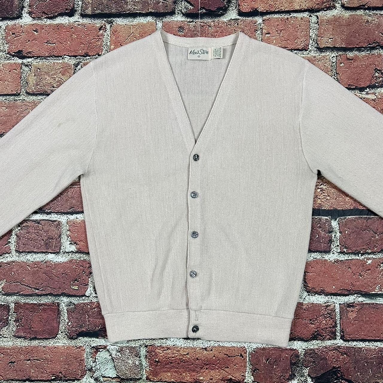 Sears Vintage Sears The Men's Store Cardigan Sweater Acrylic Beige Size US L / EU 52-54 / 3 - 2 Thumbnail