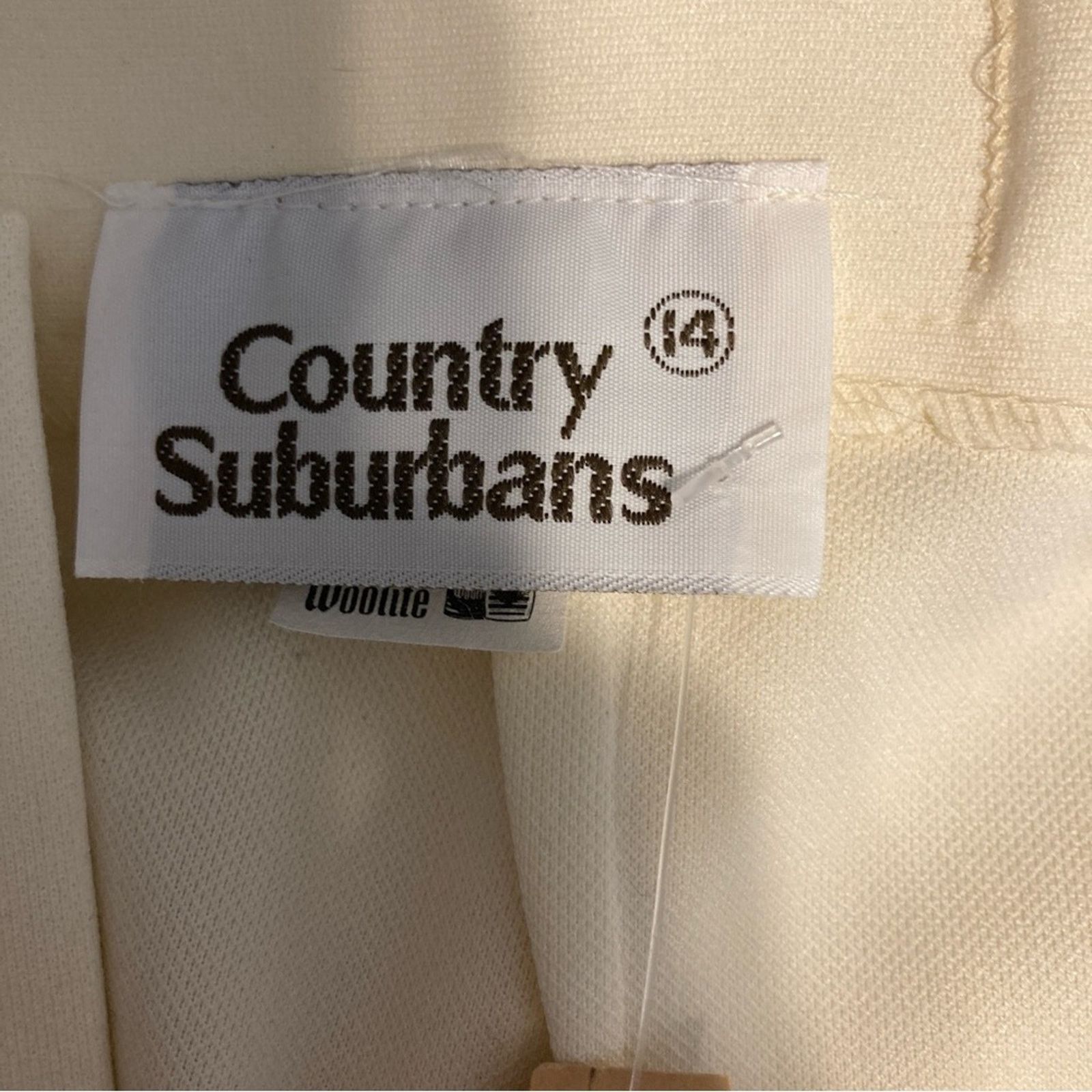 Other NWT Vintage Country Suburbans Ivory A-Line Back Slit Skirt Size 36" / US 14 / IT 50 - 12 Thumbnail