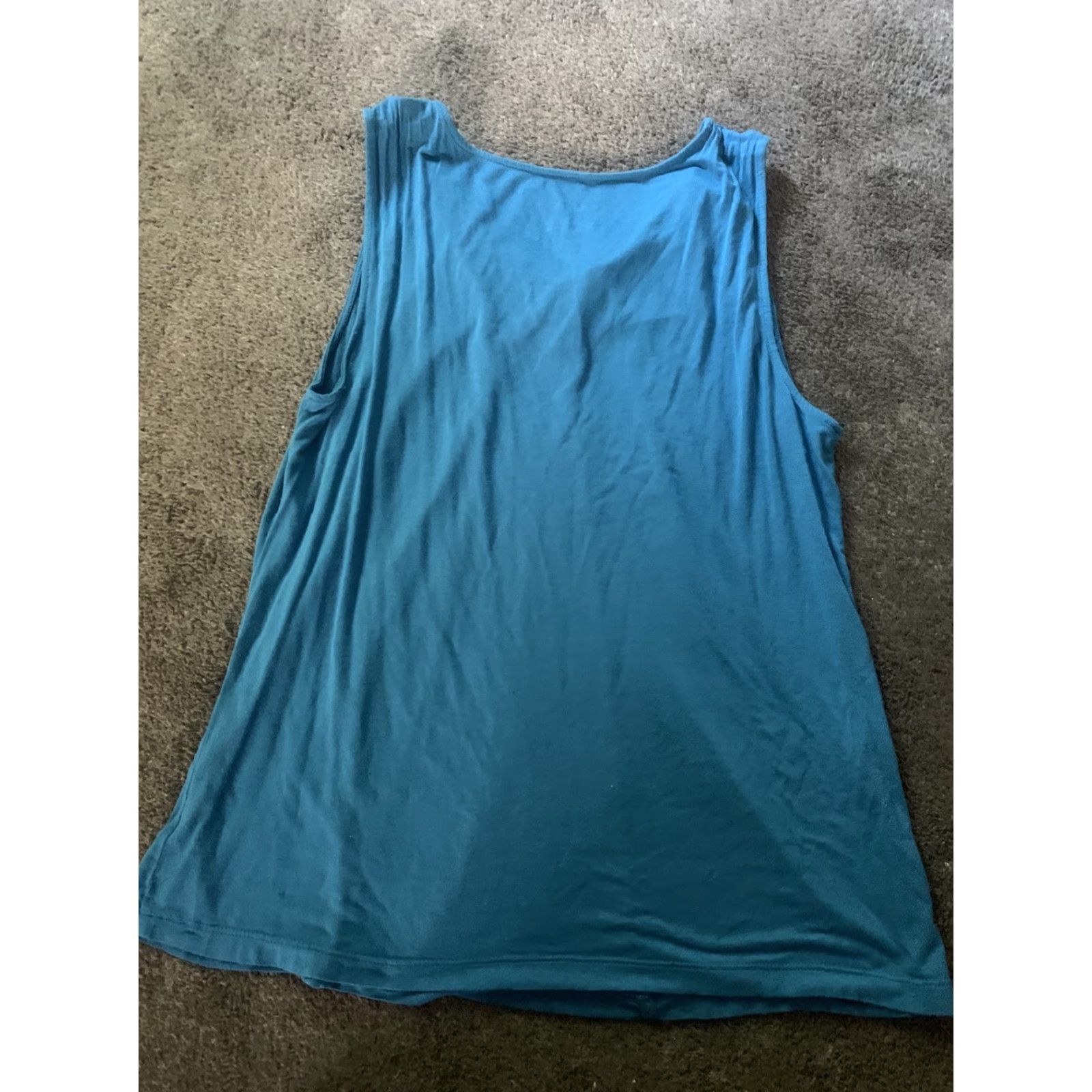 Merona Merona Blue Tank Top Sleeveless Shirt Blouse Women’s XL Regular Cotton Knit Casual Spring Summer Size XL / US 12-14 / IT 48-50 - 3 Thumbnail